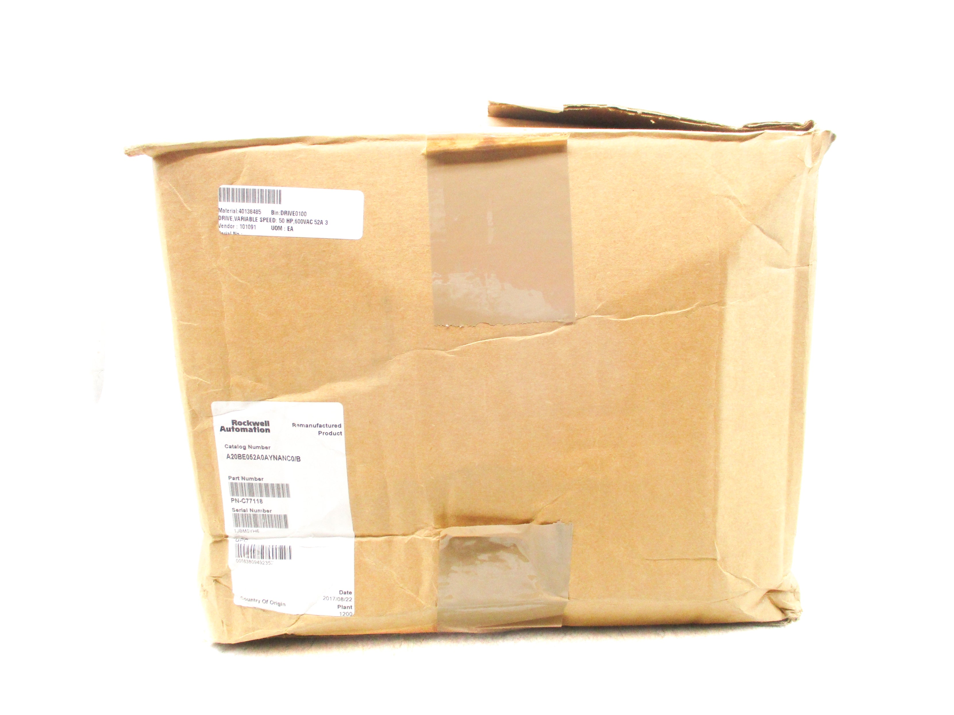 ALLEN BRADLEY A20BE052A0AYNANC0 SER. B F/W 10.003 REMAN