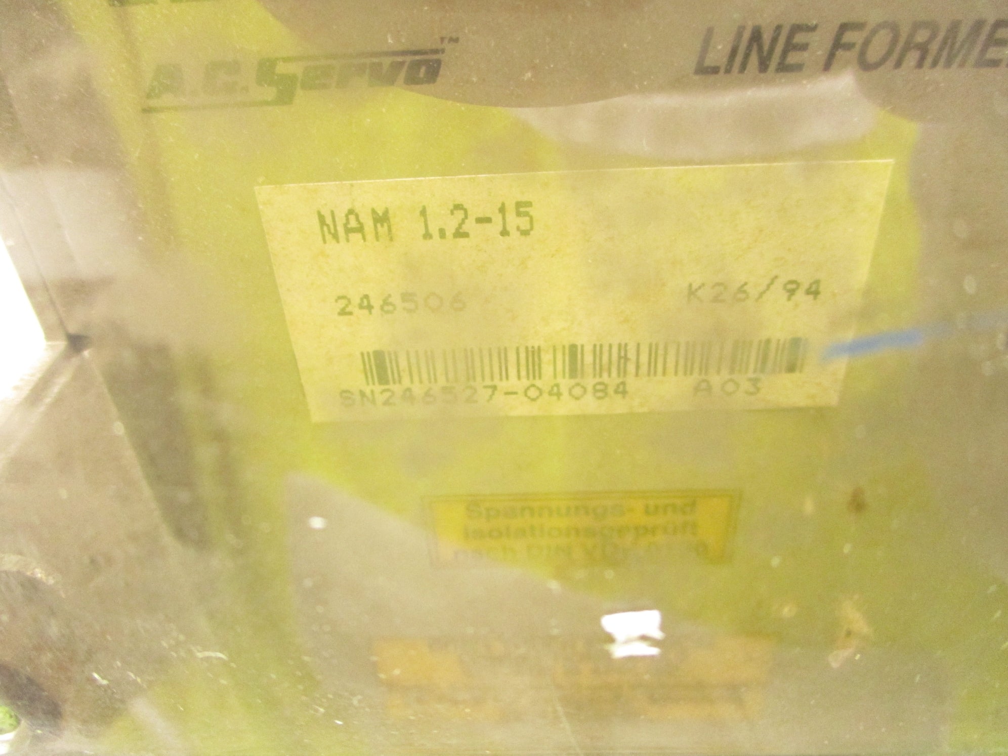 INDRAMAT NAM1.2-15 (AS PICTURED) UNMP