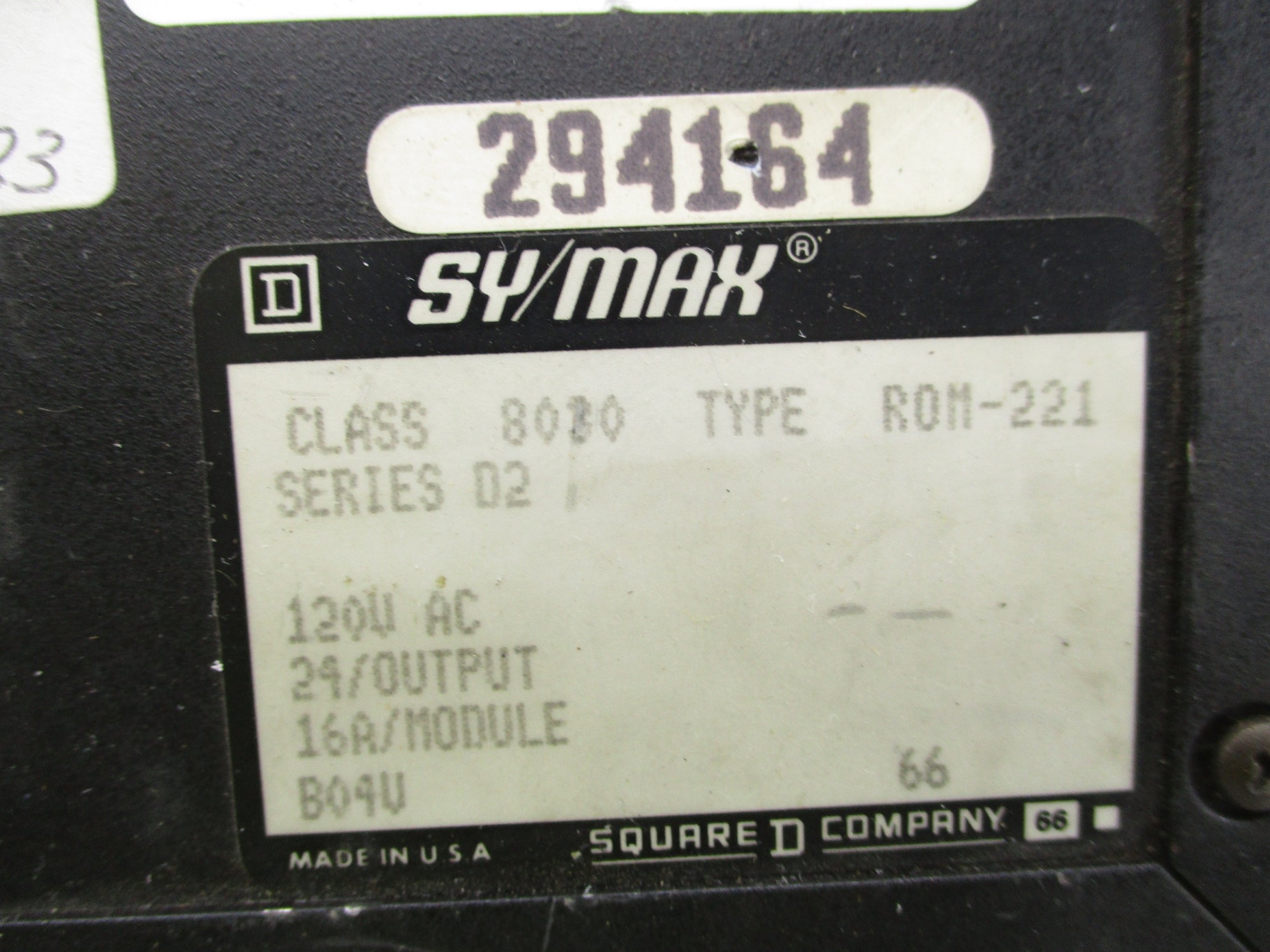 SQUARE D 8030ROM221 SER. D2 UNMP