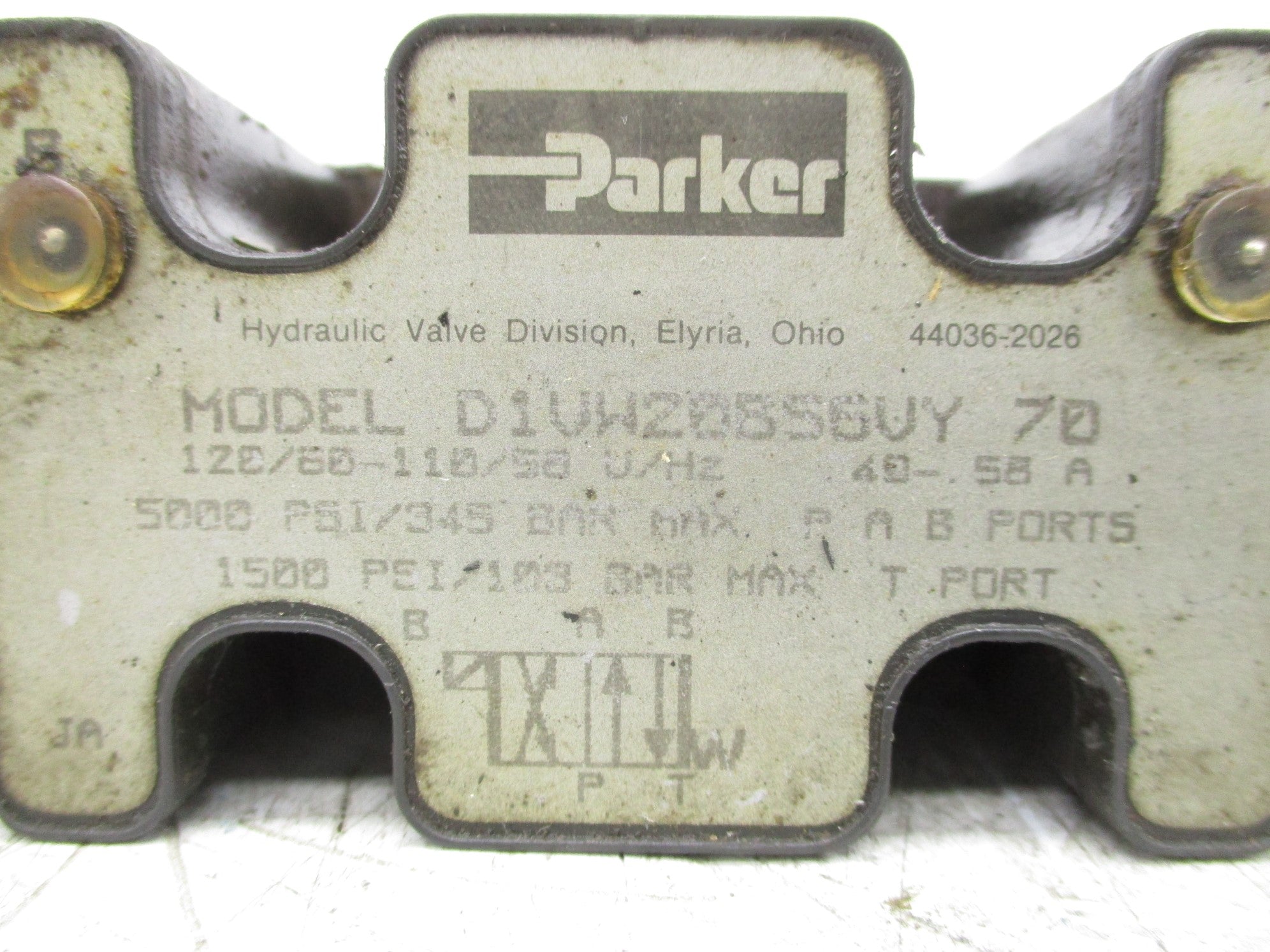 PARKER D1VW20B56VY70 5000PSI 120V UNMP