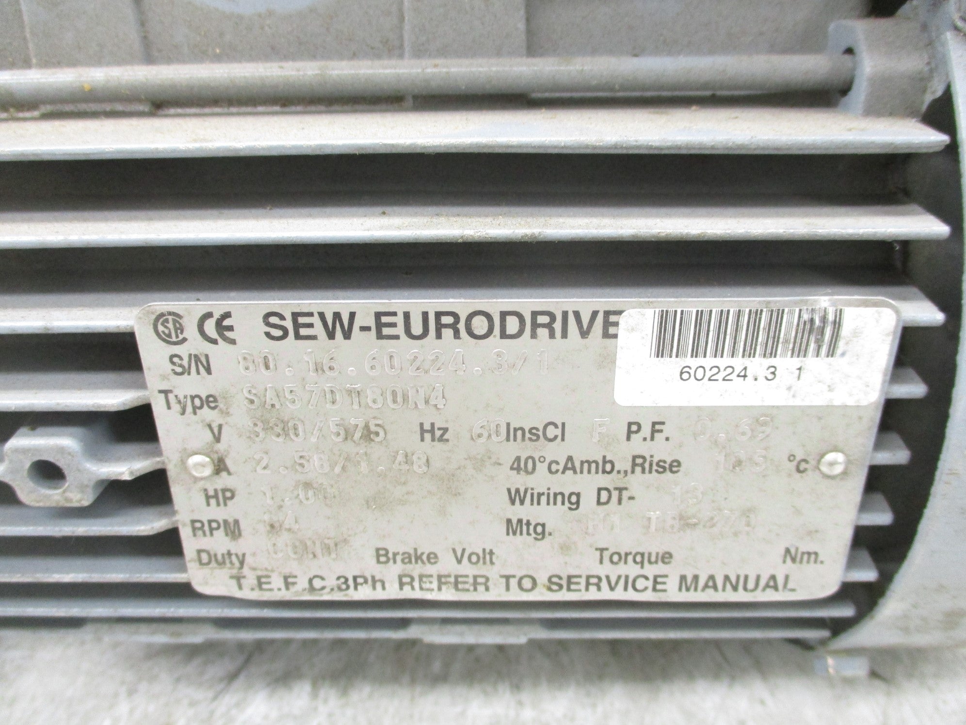 SEW EURODRIVE SA57DT80N4 NSNP