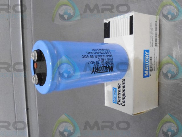 MALLORY INDUSTRIES CGS103U075V4C CAPAITOR  *NEW IN BOX*
