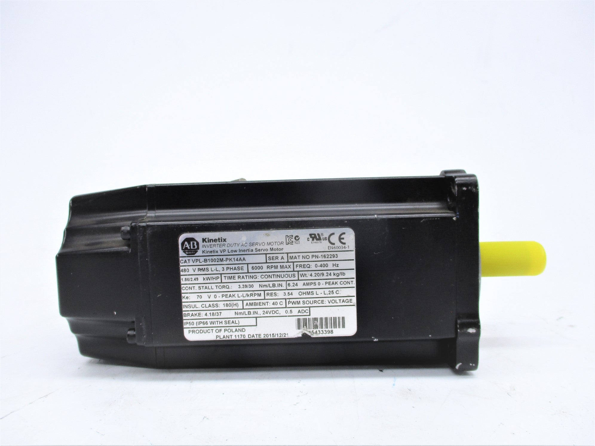 ALLEN BRADLEY VPL-B1002M-PK14AA SER. A NSNP