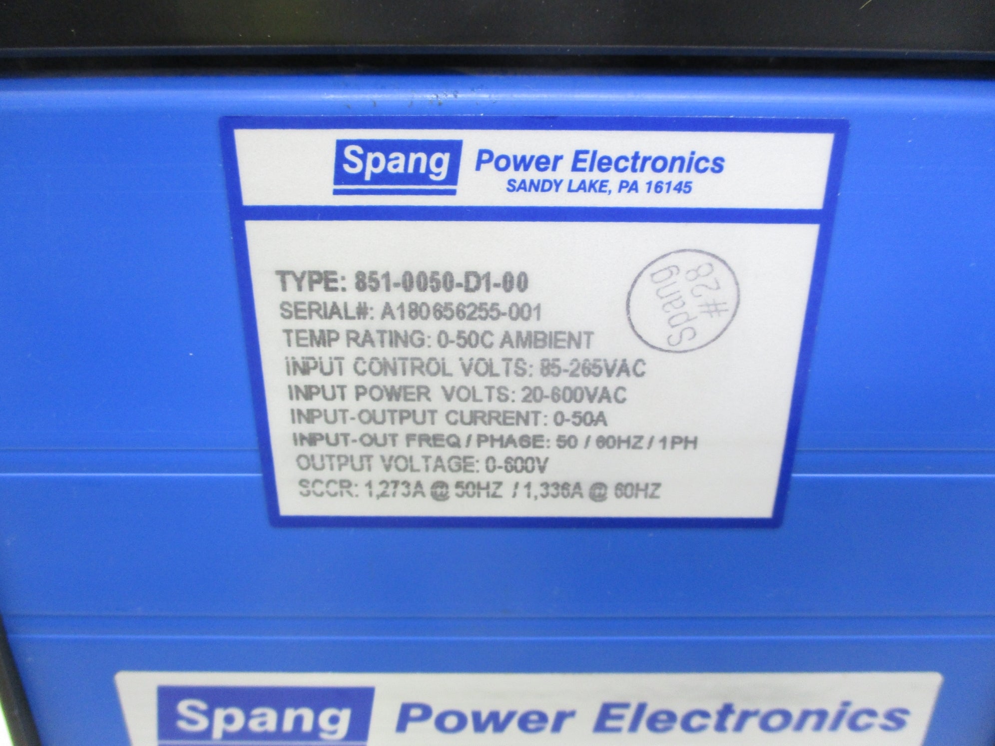 SPANG 851-0050-D1-00 NSNP