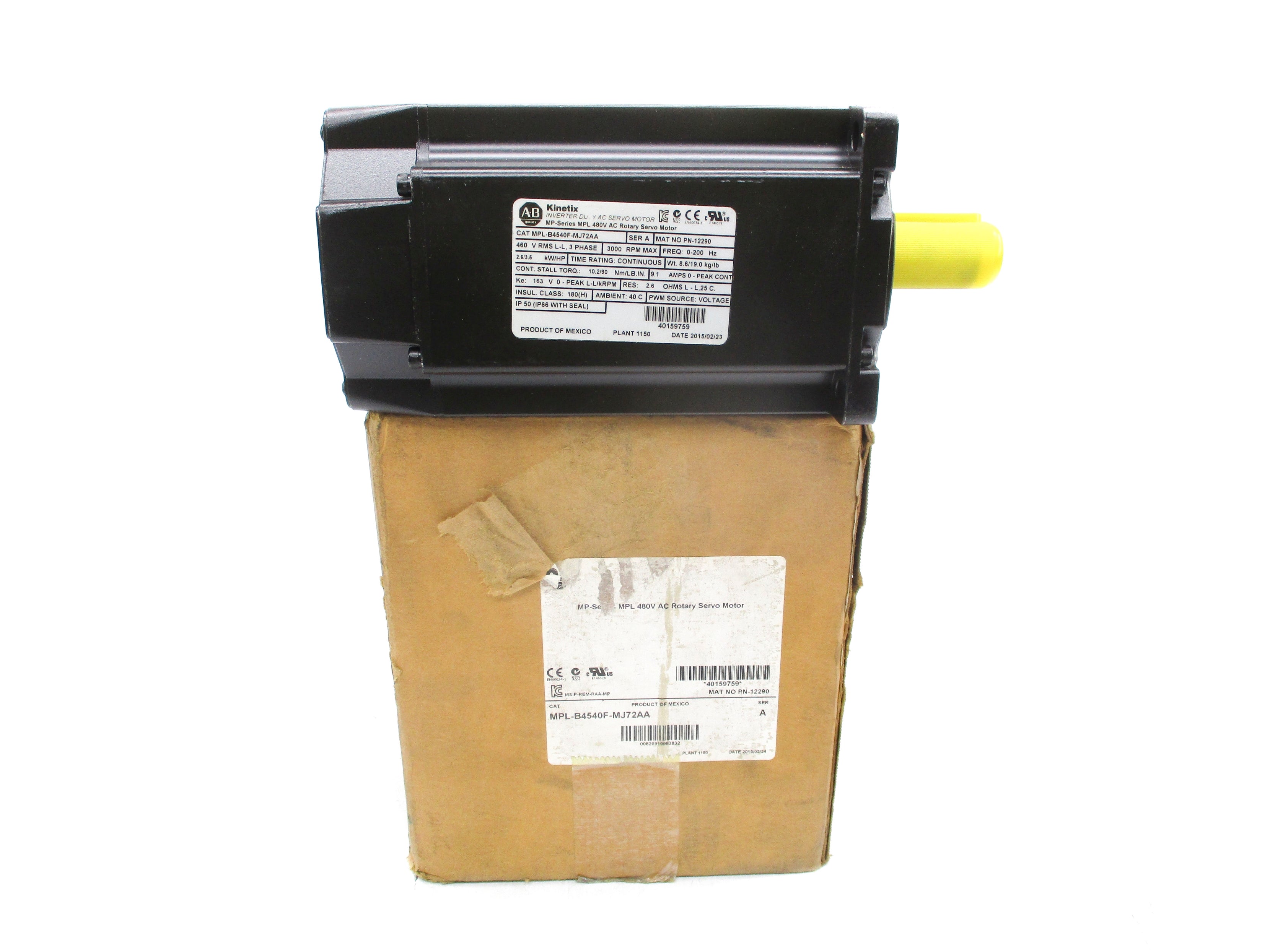 ALLEN BRADLEY MPL-B4540F-MJ72AA SER. A NSMP