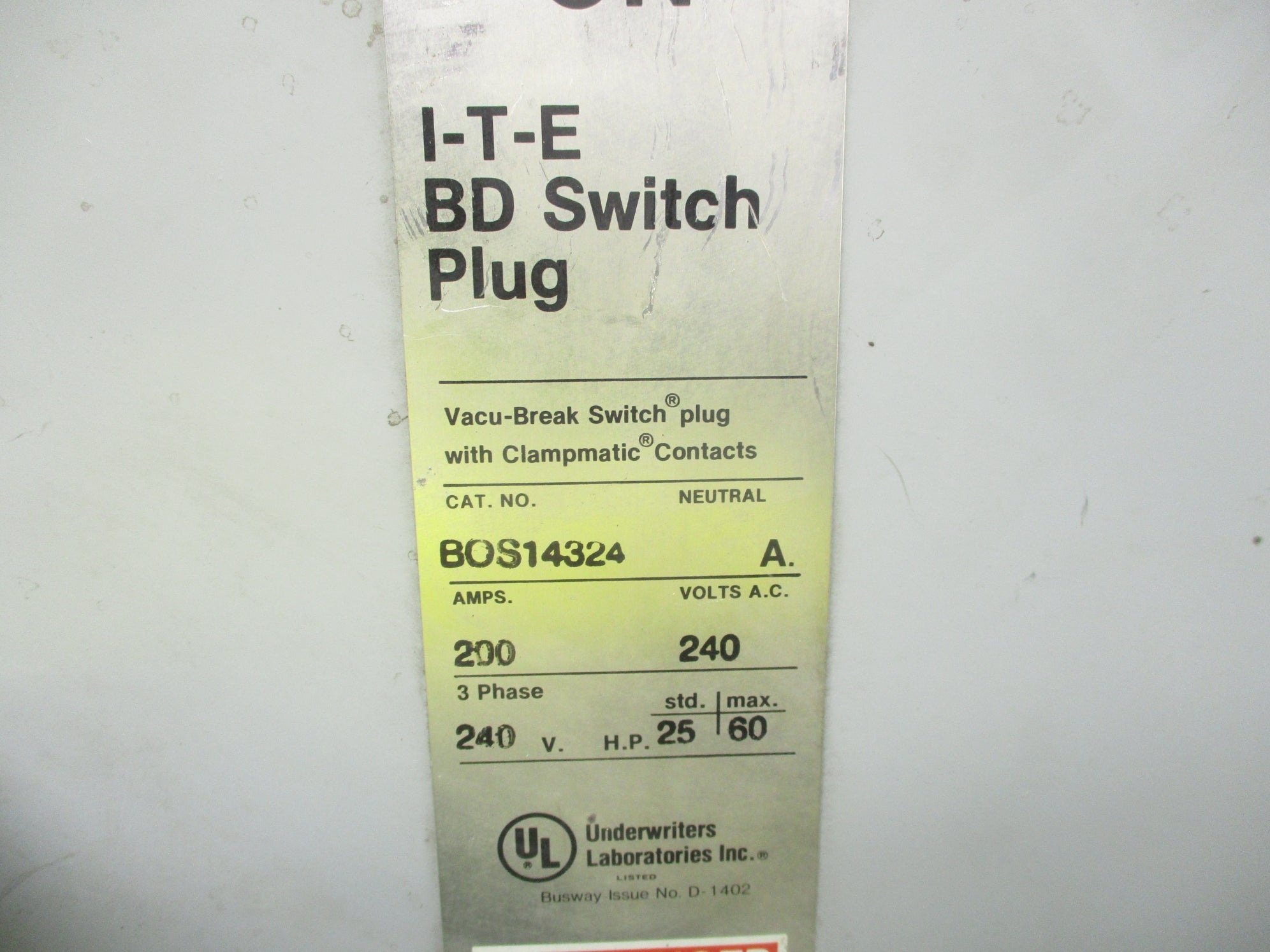 I.T.E BOS14324 UNMP
