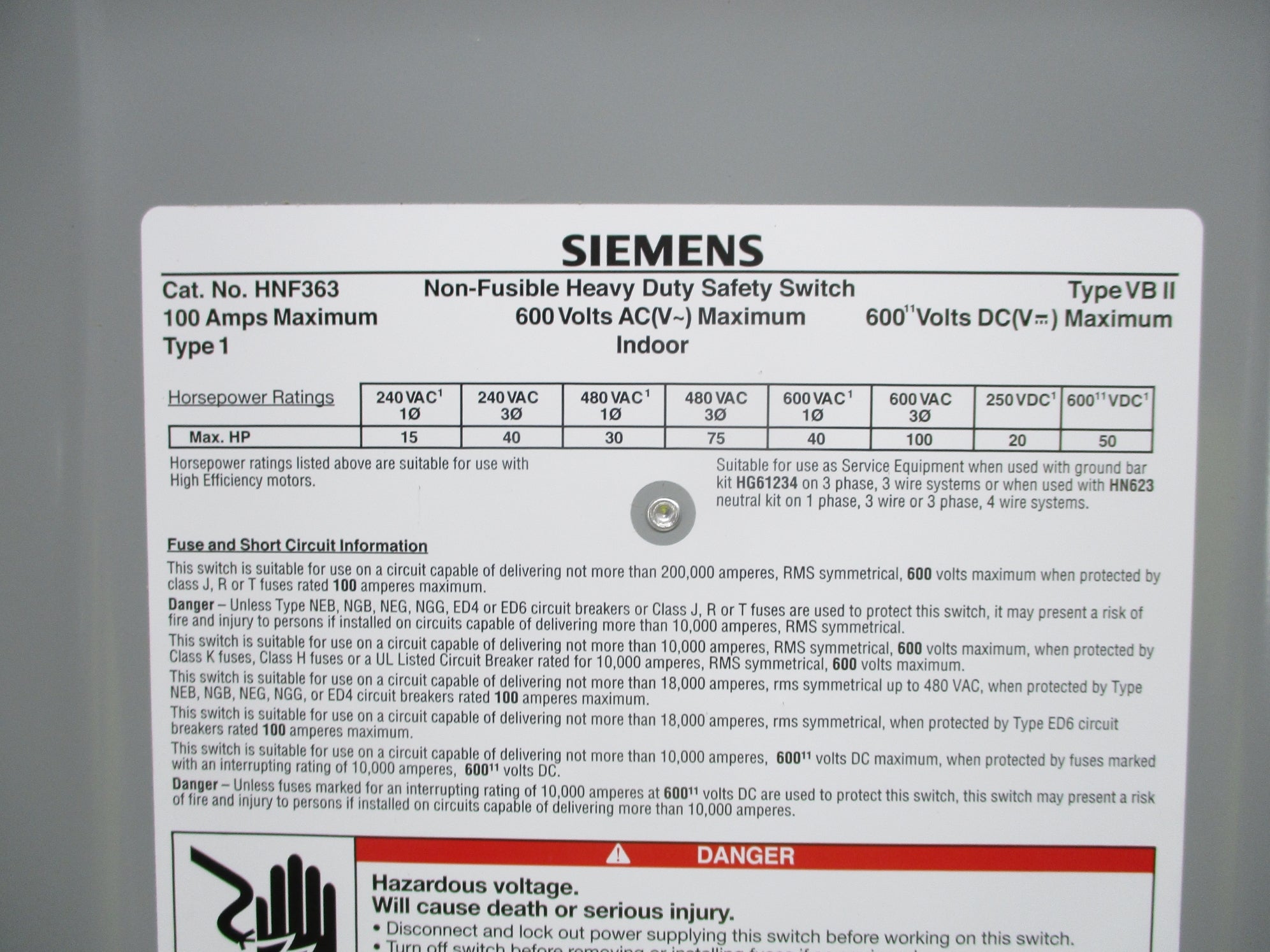 SIEMENS HNF363 NSNP