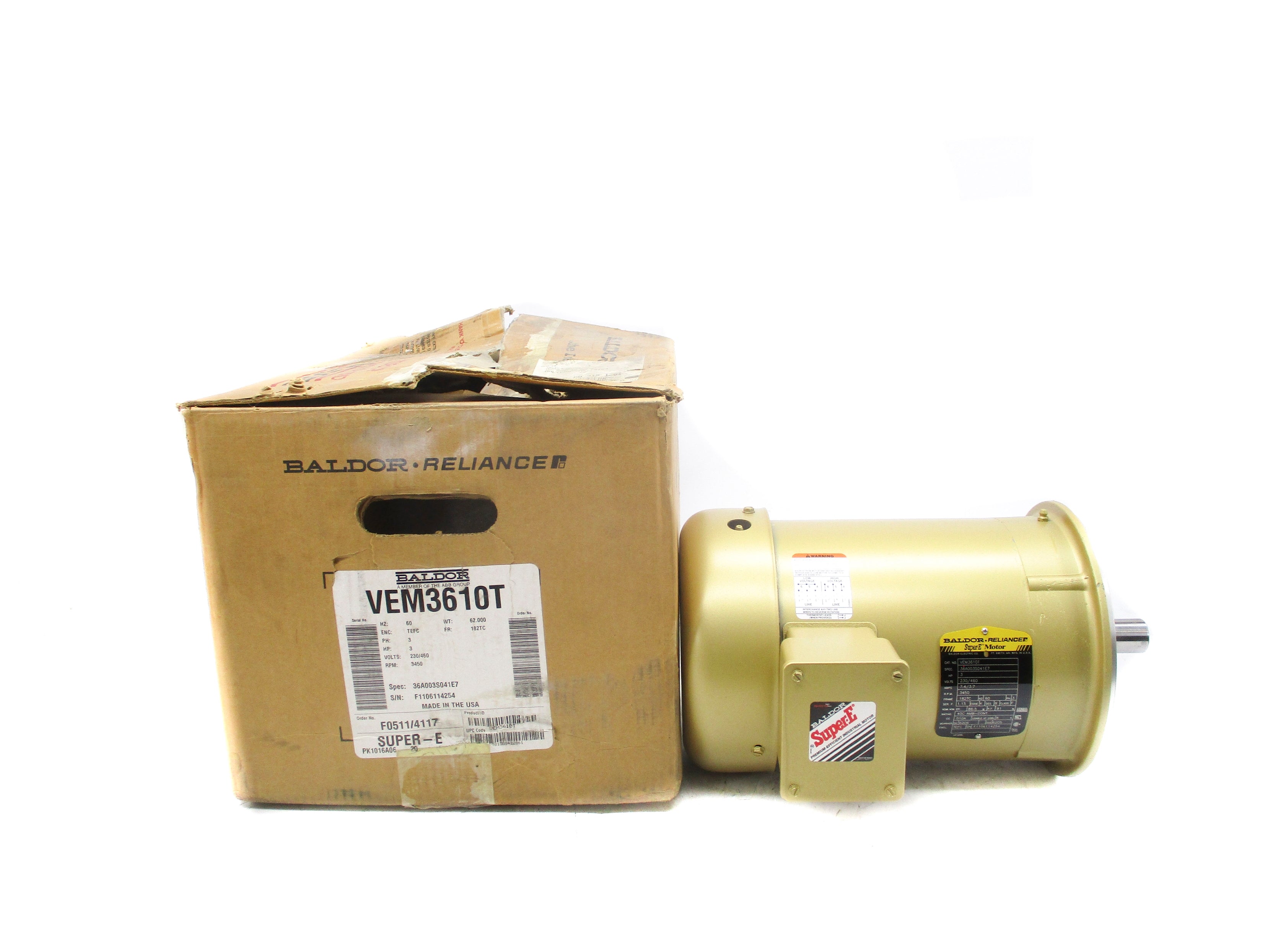 BALDOR VEM3610T NSMP
