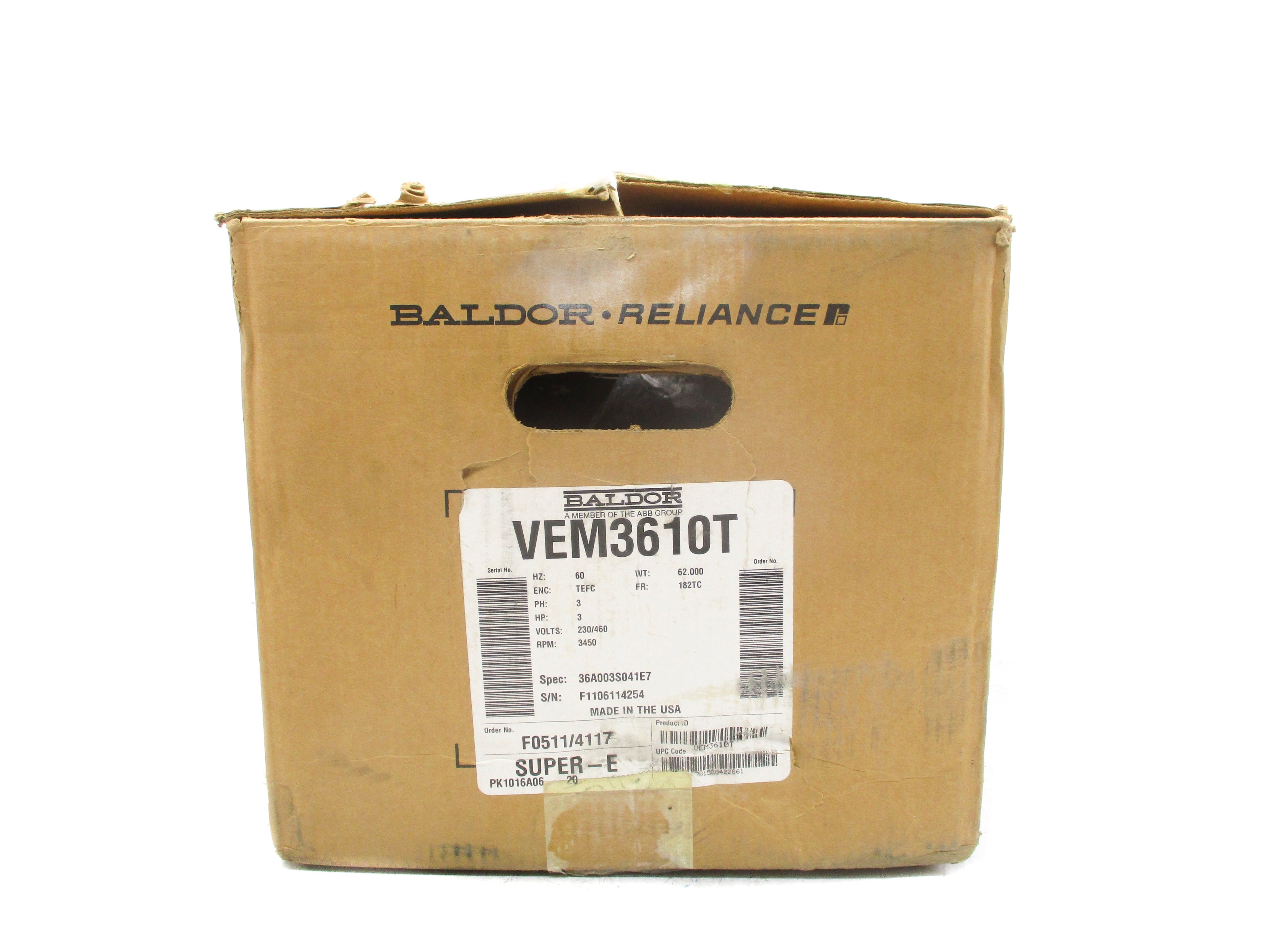 BALDOR VEM3610T NSMP