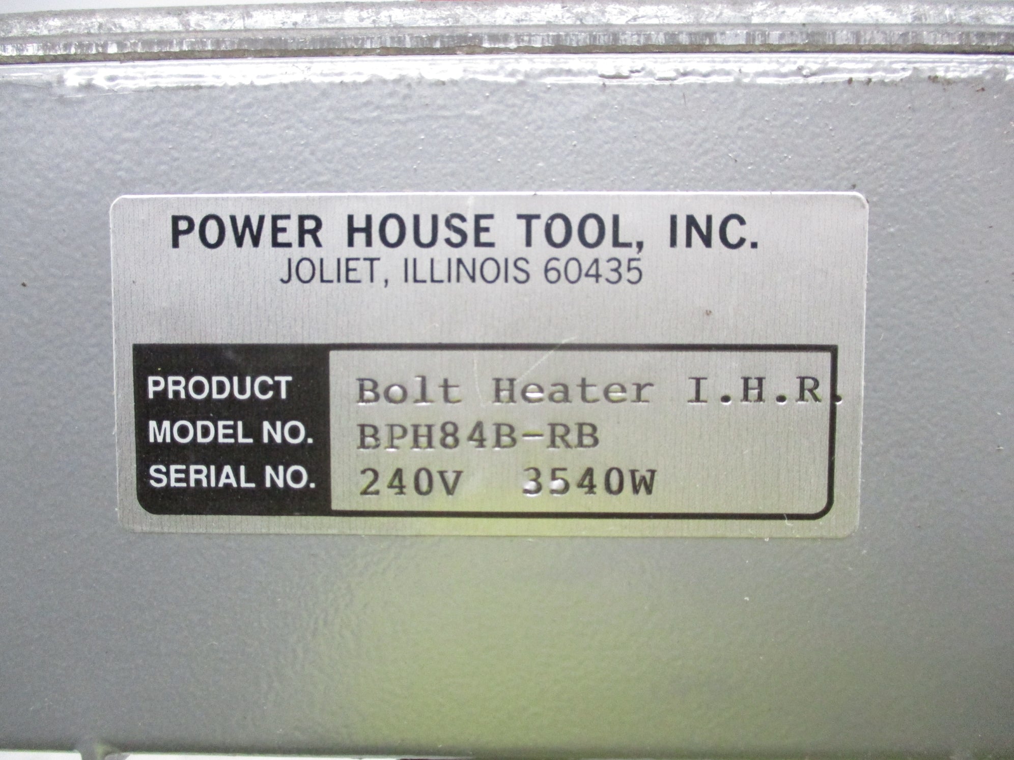 POWER HOUSE TOOL BPH84B-RB (AS PICTURED)  NSNP