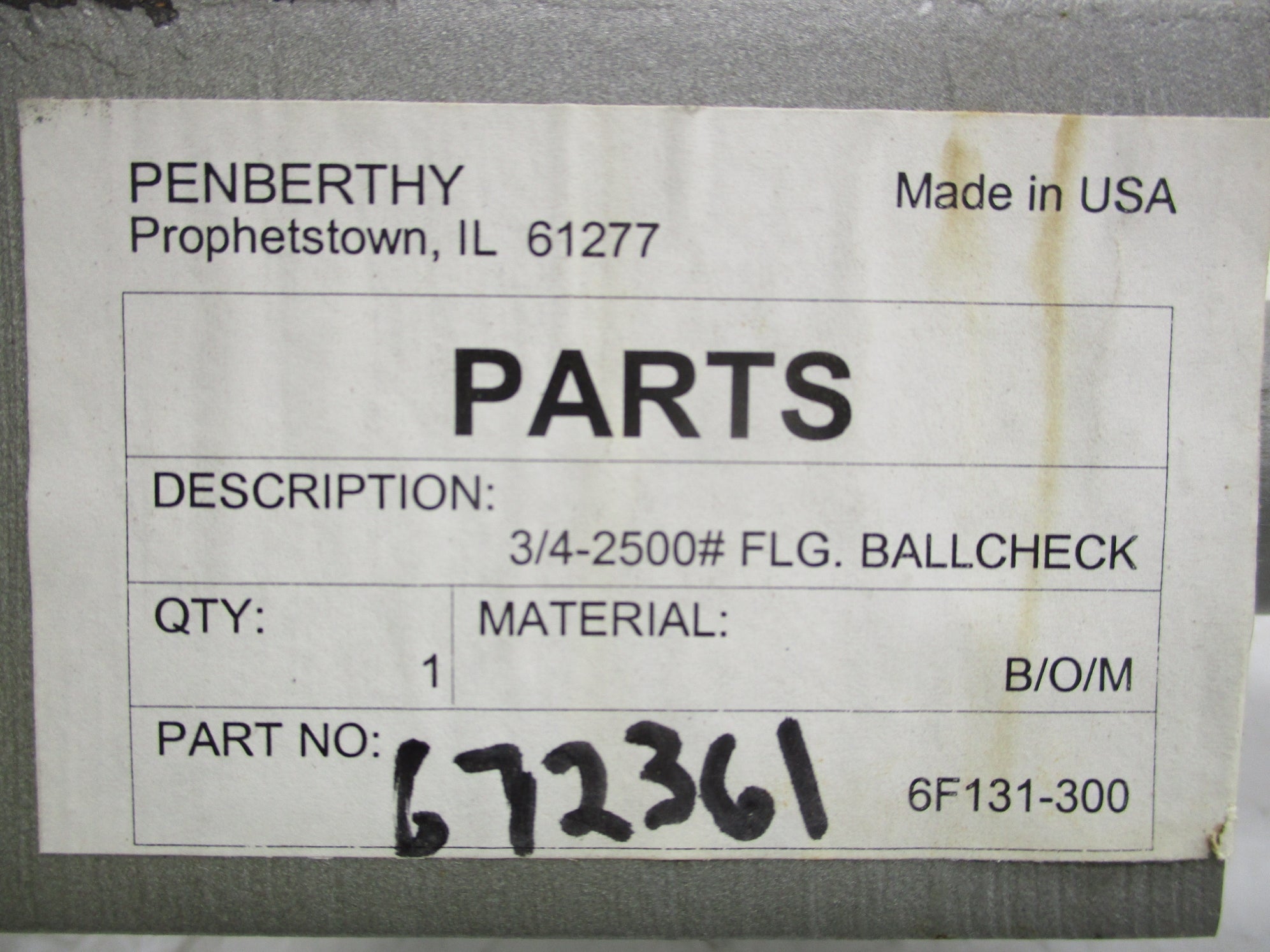 PENBERTHY 6F131-300 NSNP