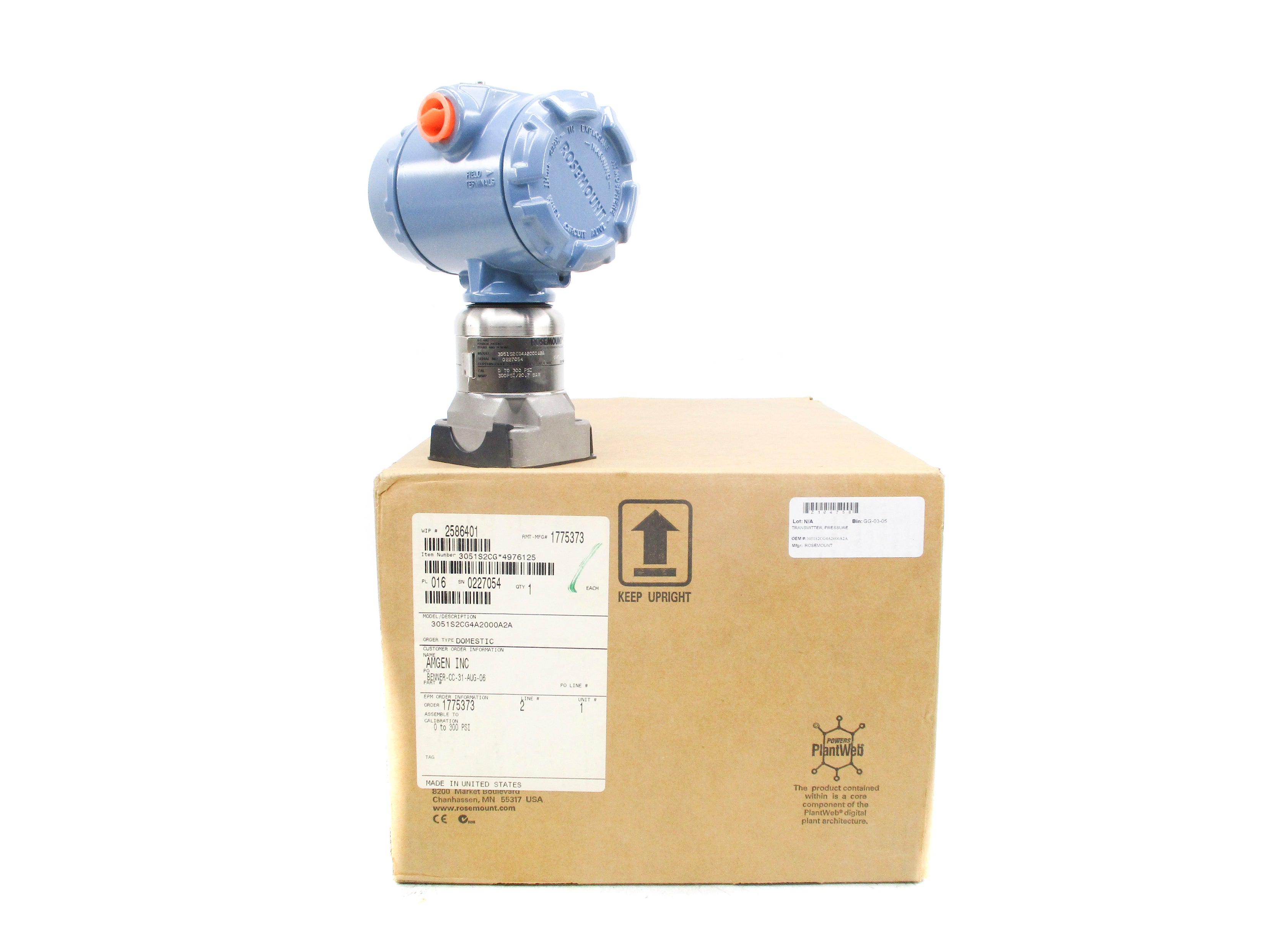 ROSEMOUNT 3051S2CG4A2000A2A 0-300PSI NSMP