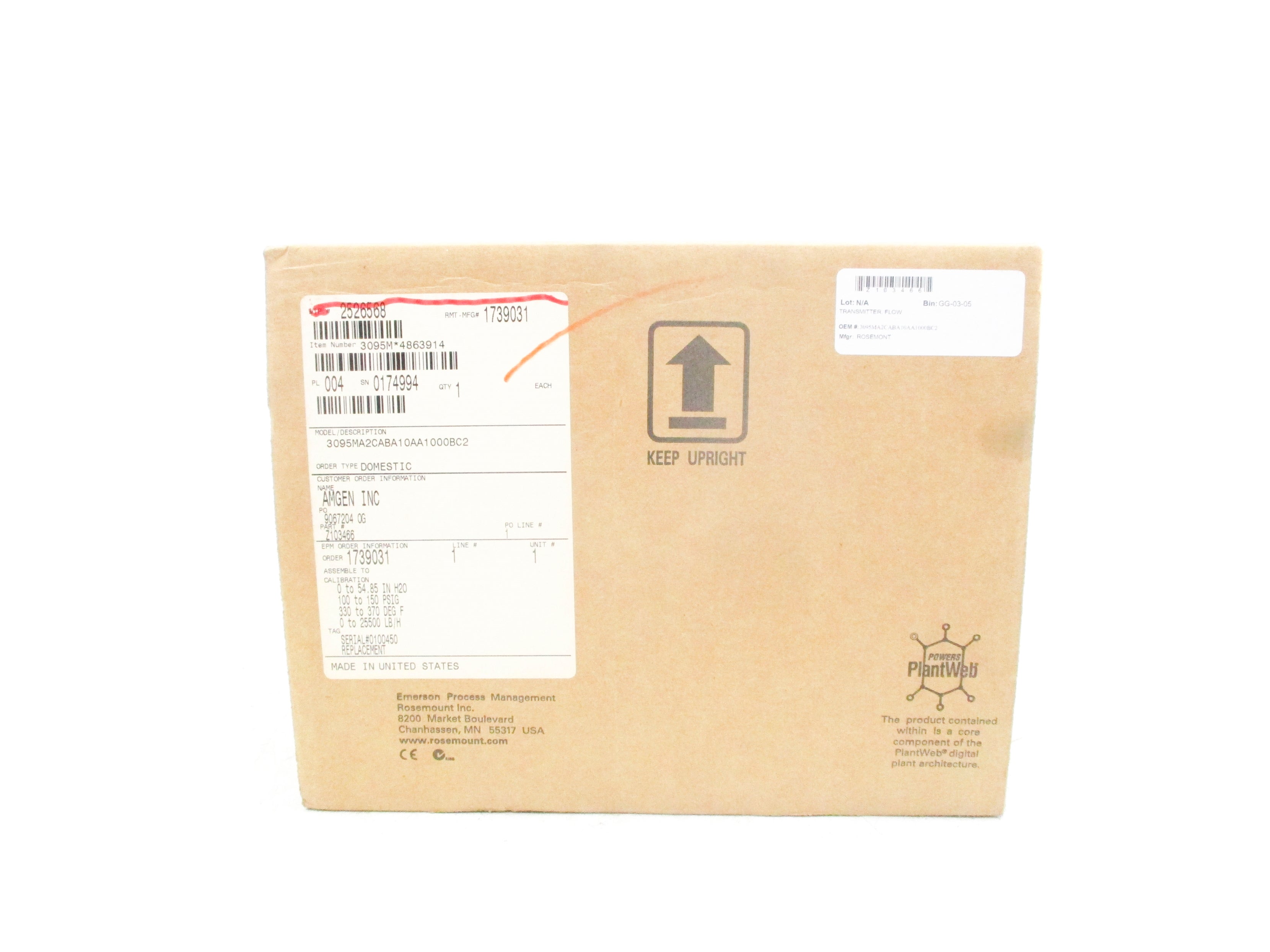 ROSEMOUNT 3095MA2CABA10AA1000BC2 800PSI NSMP