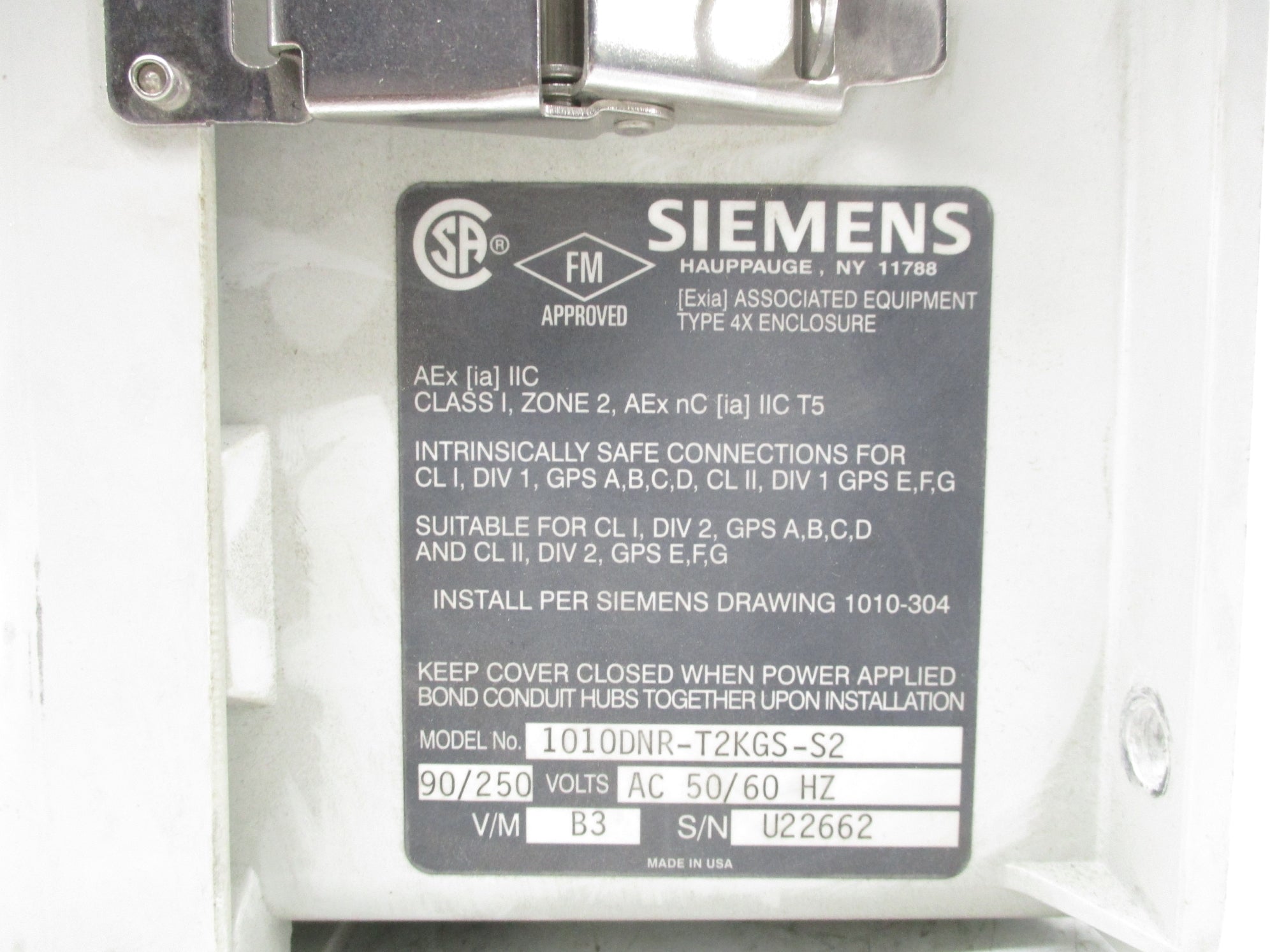 SIEMENS 1010DNR-T2KGS-2 UNMP
