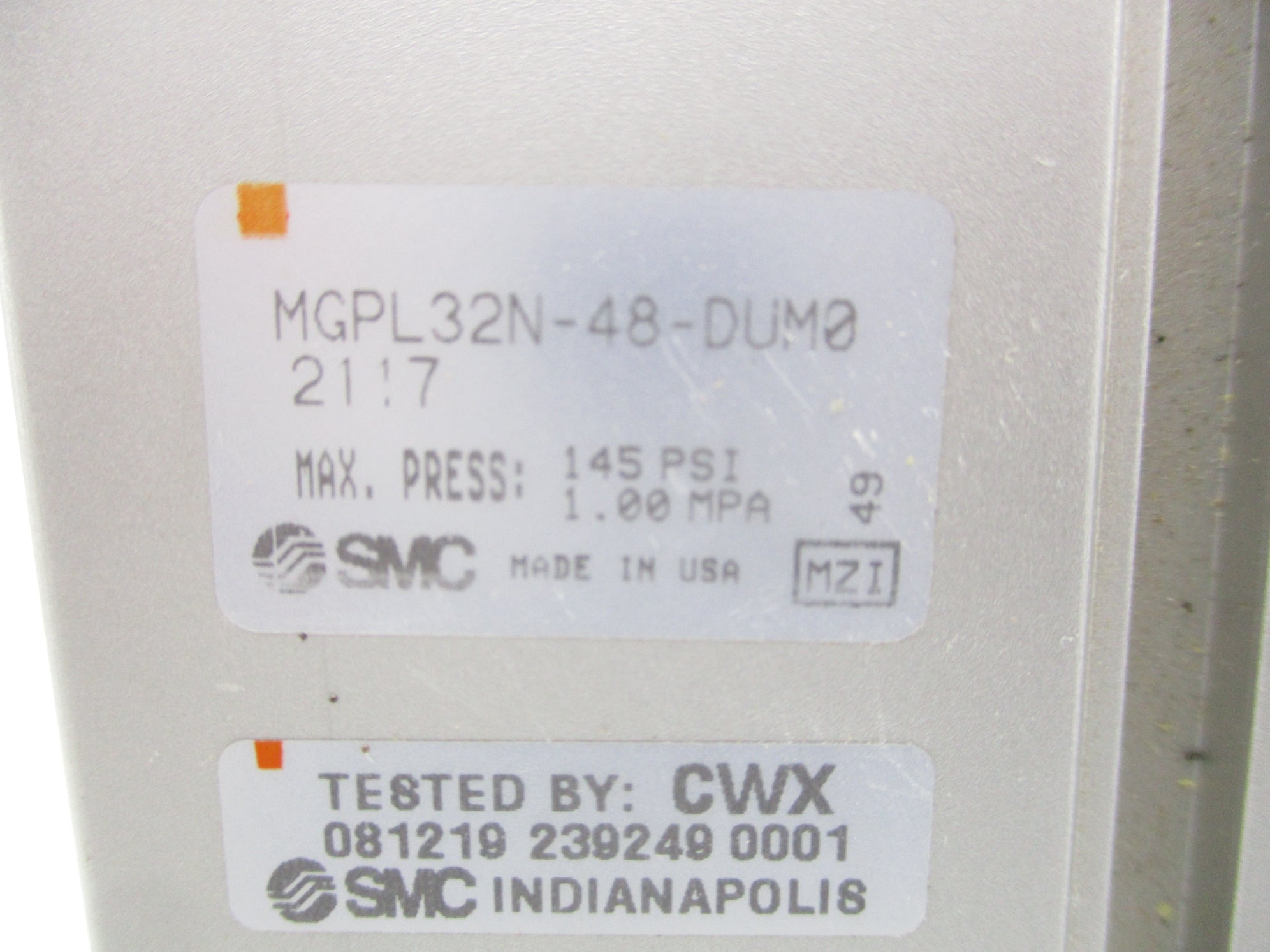 SMC MGPL32N-48-DUM0 145PSI NSNP
