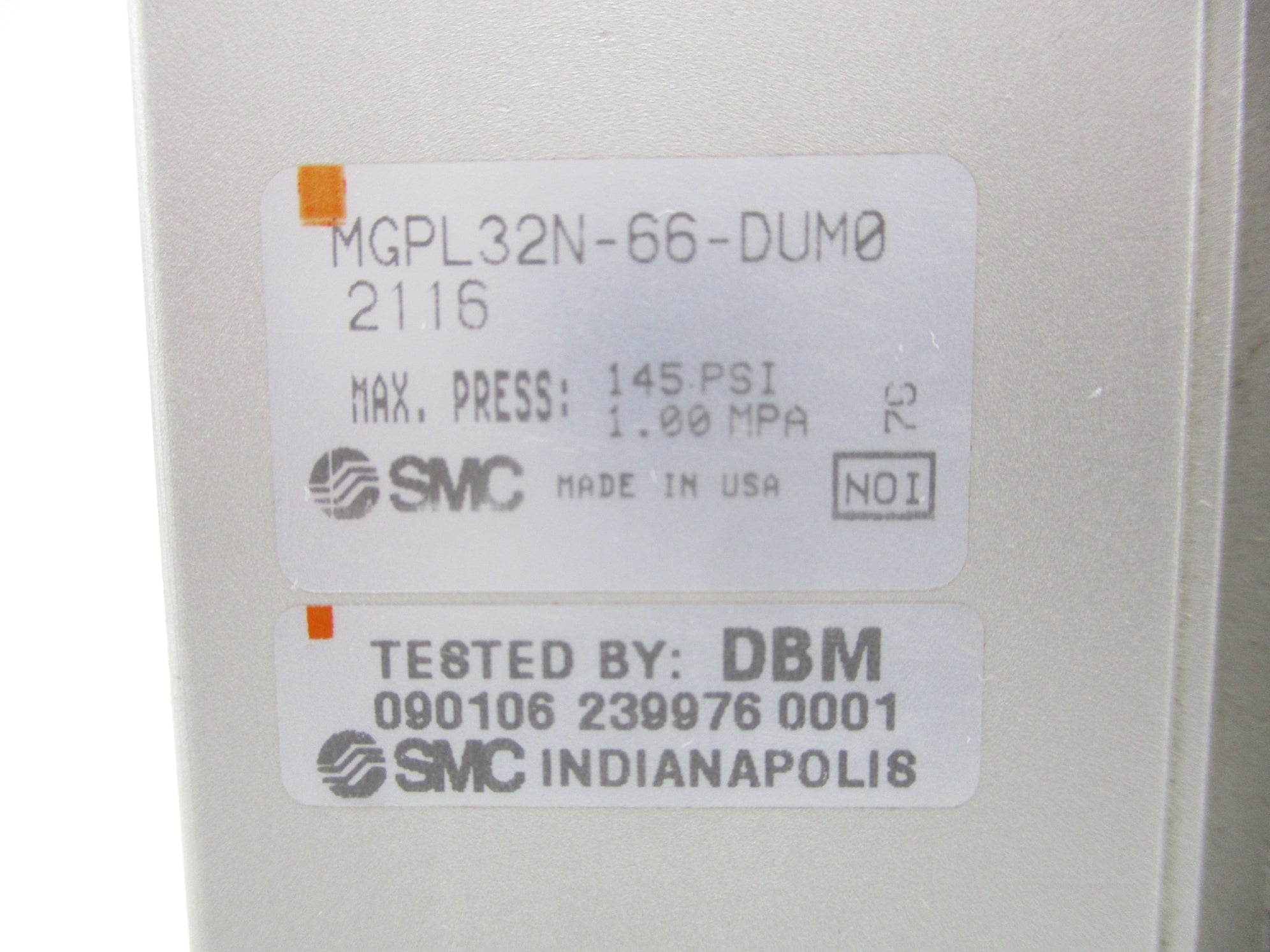 SMC MGPL32N-66-DUM0 145PSI NSNP
