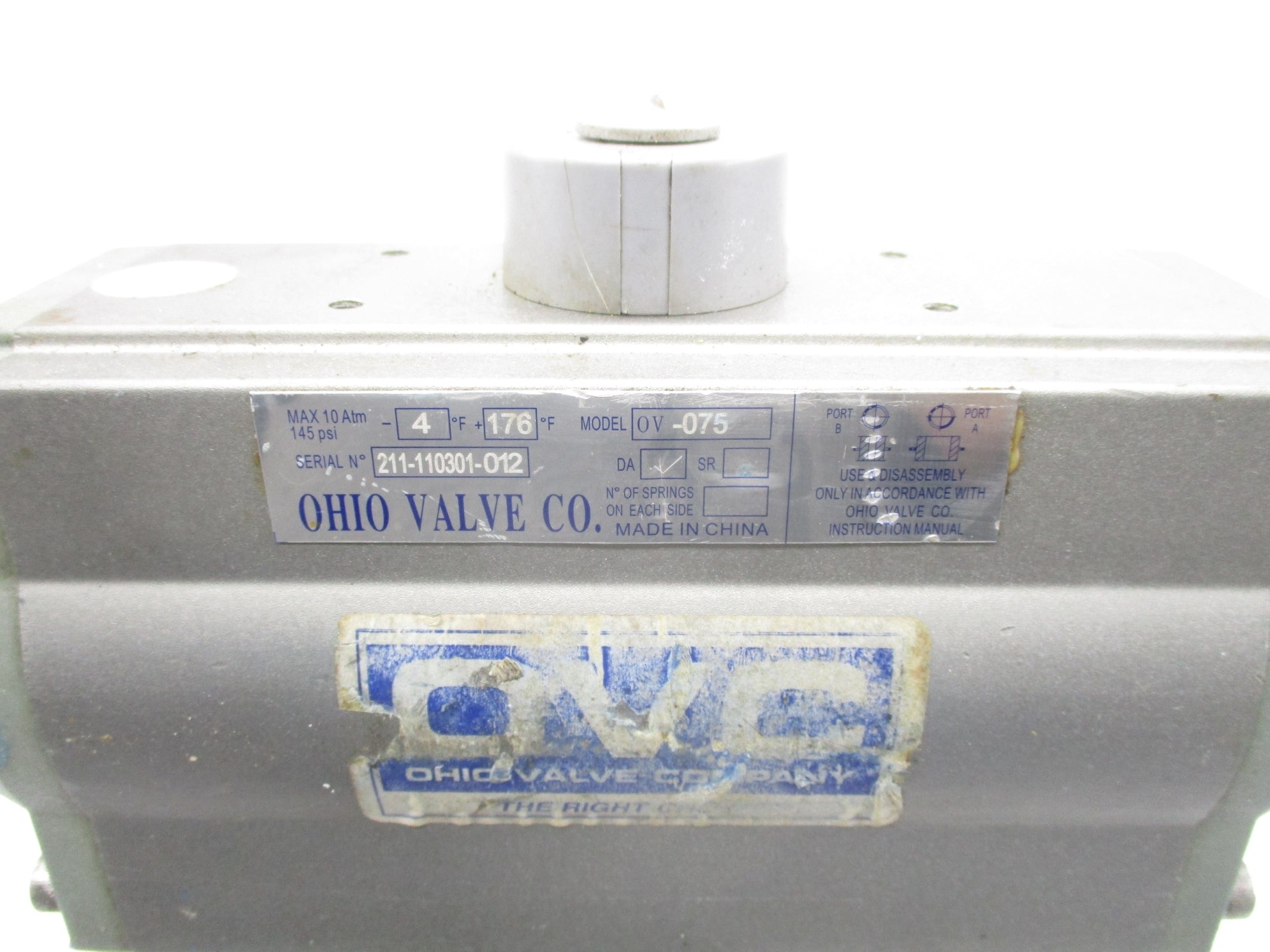 OHIO VALVE OV-075 145PSI NSNP
