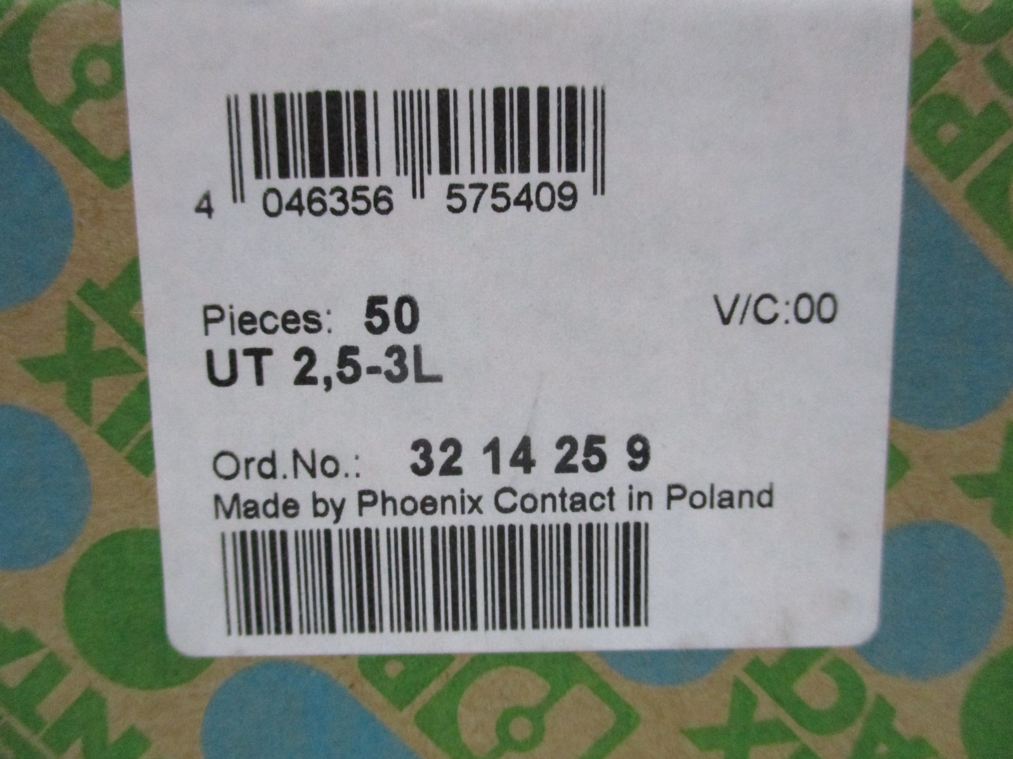 PHOENIX CONTACT UT2,5-3L (PKG OF 50) NSFS