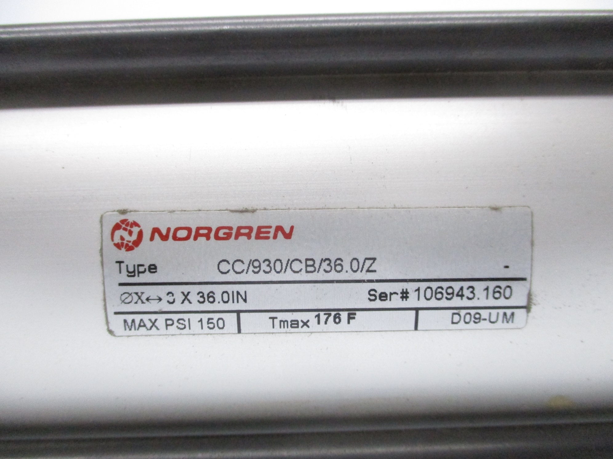 NORGREN CC/930/CB/36.0/Z 150PSI NSNP