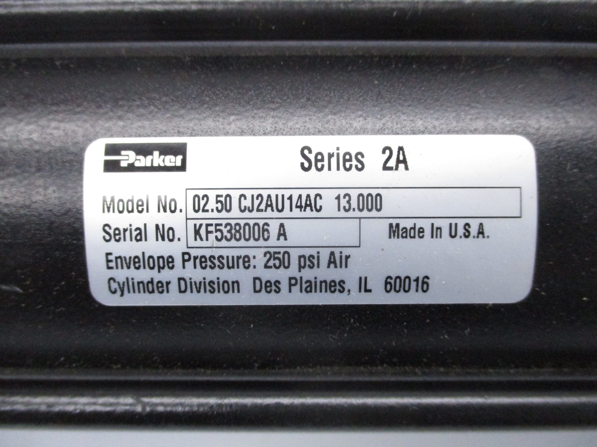 PARKER 02.50CJ2AU14AC13.00 250PSI NSNP