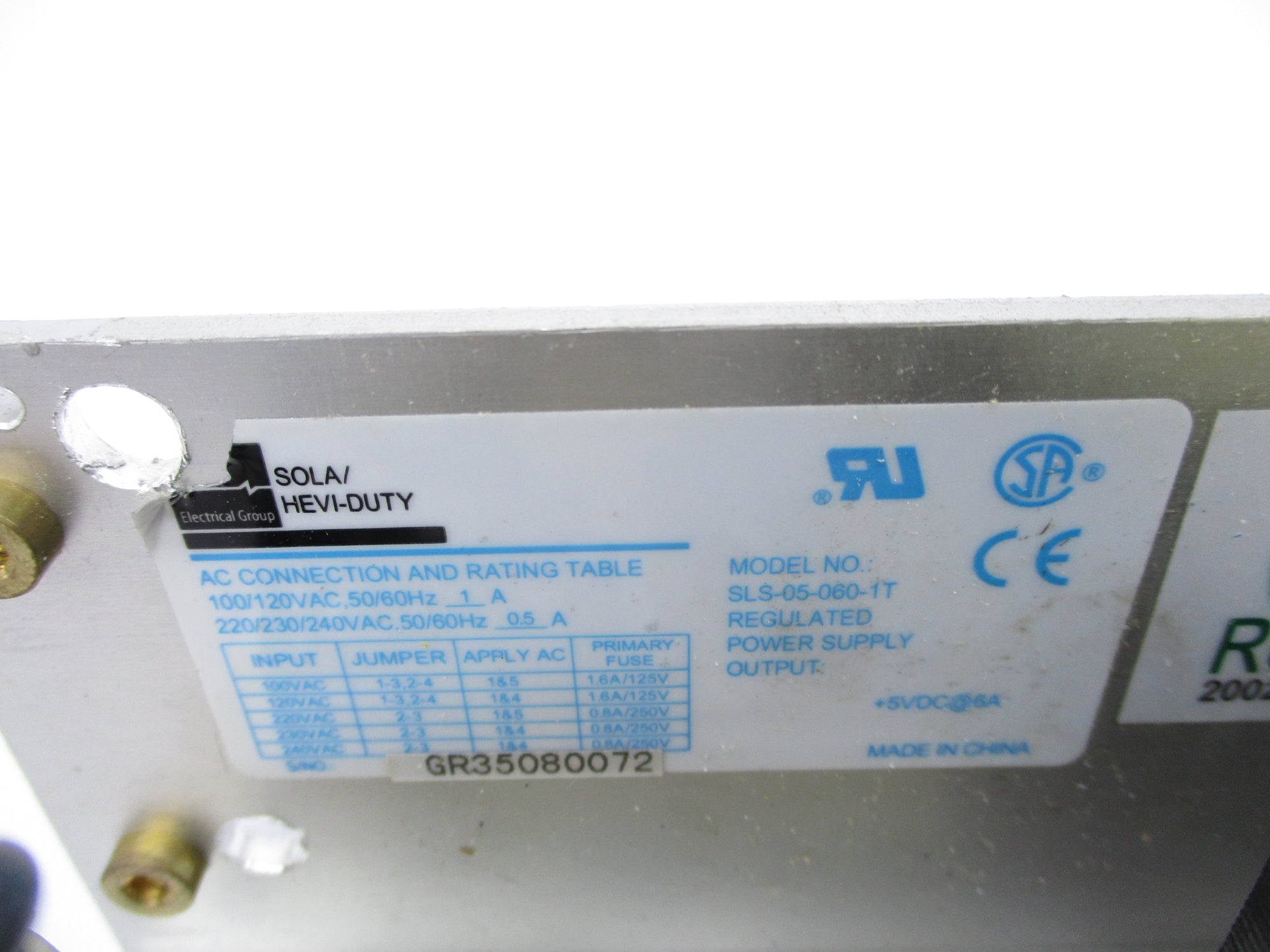 SOLA SLS-05-060-1T UNMP