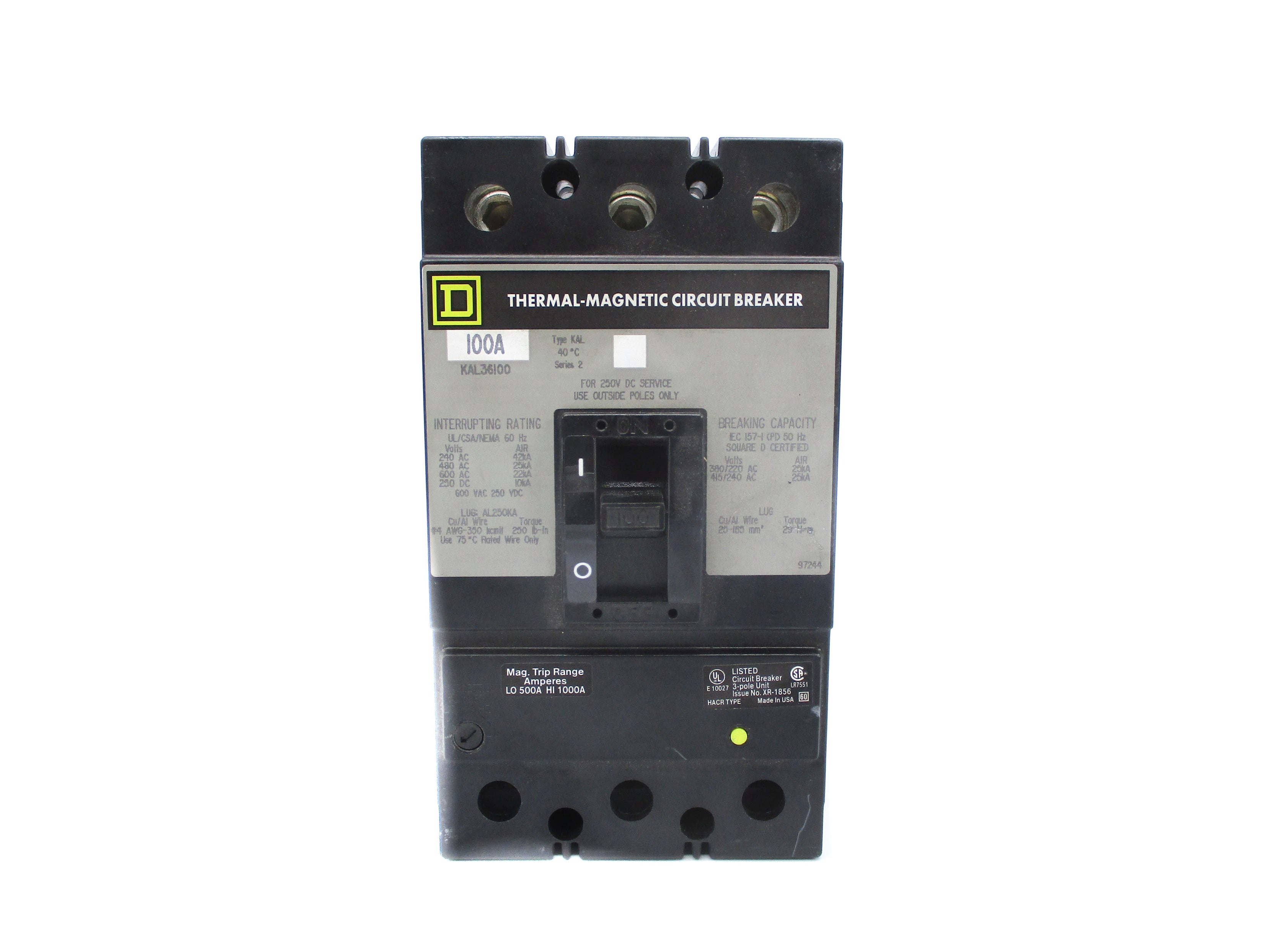 SQUARE D KAL36100 100A 600VAC NSNP
