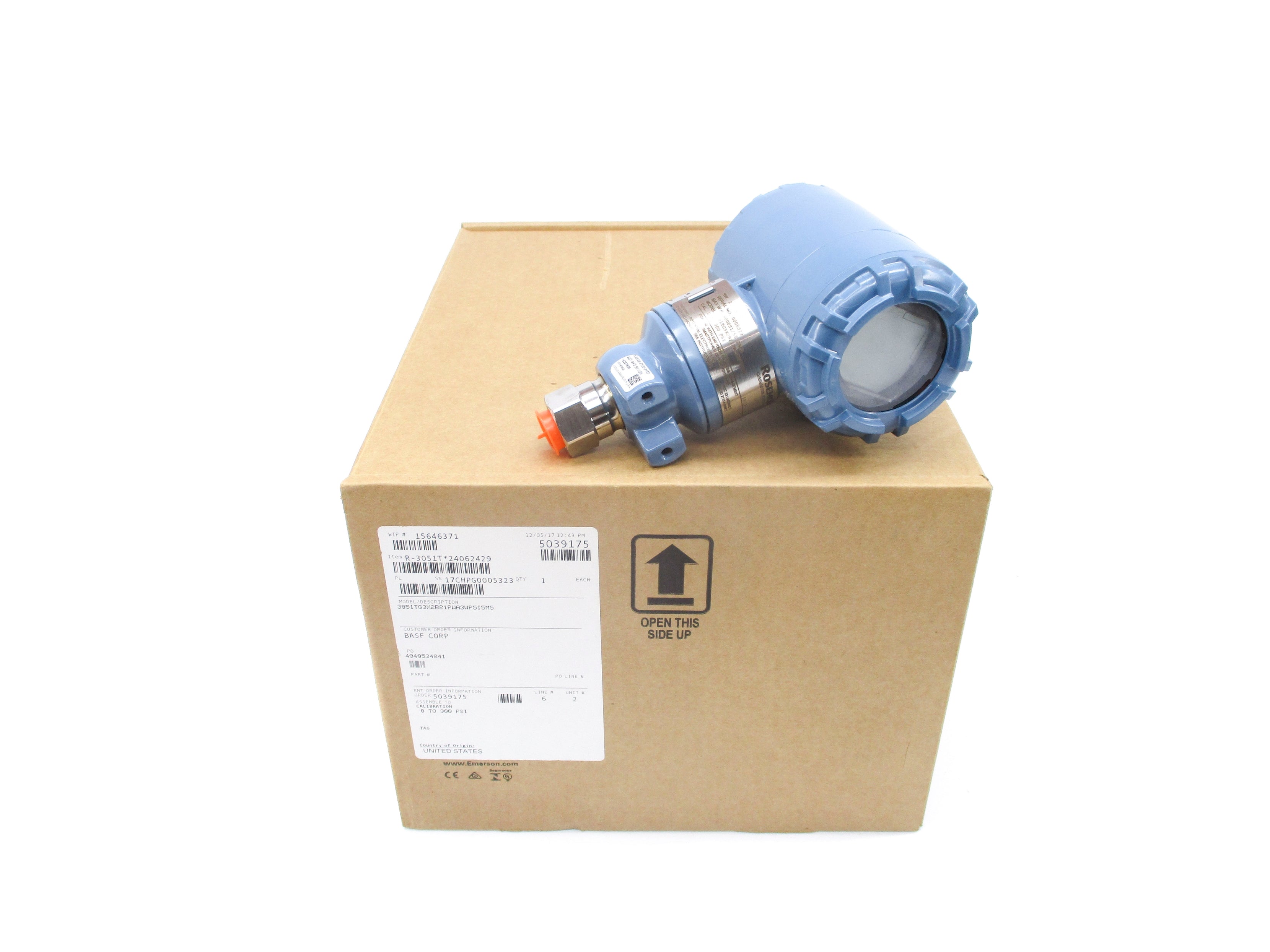 ROSEMOUNT 3051TG3X2B21PWA3WP5I5M5 0-300PSI NSMP
