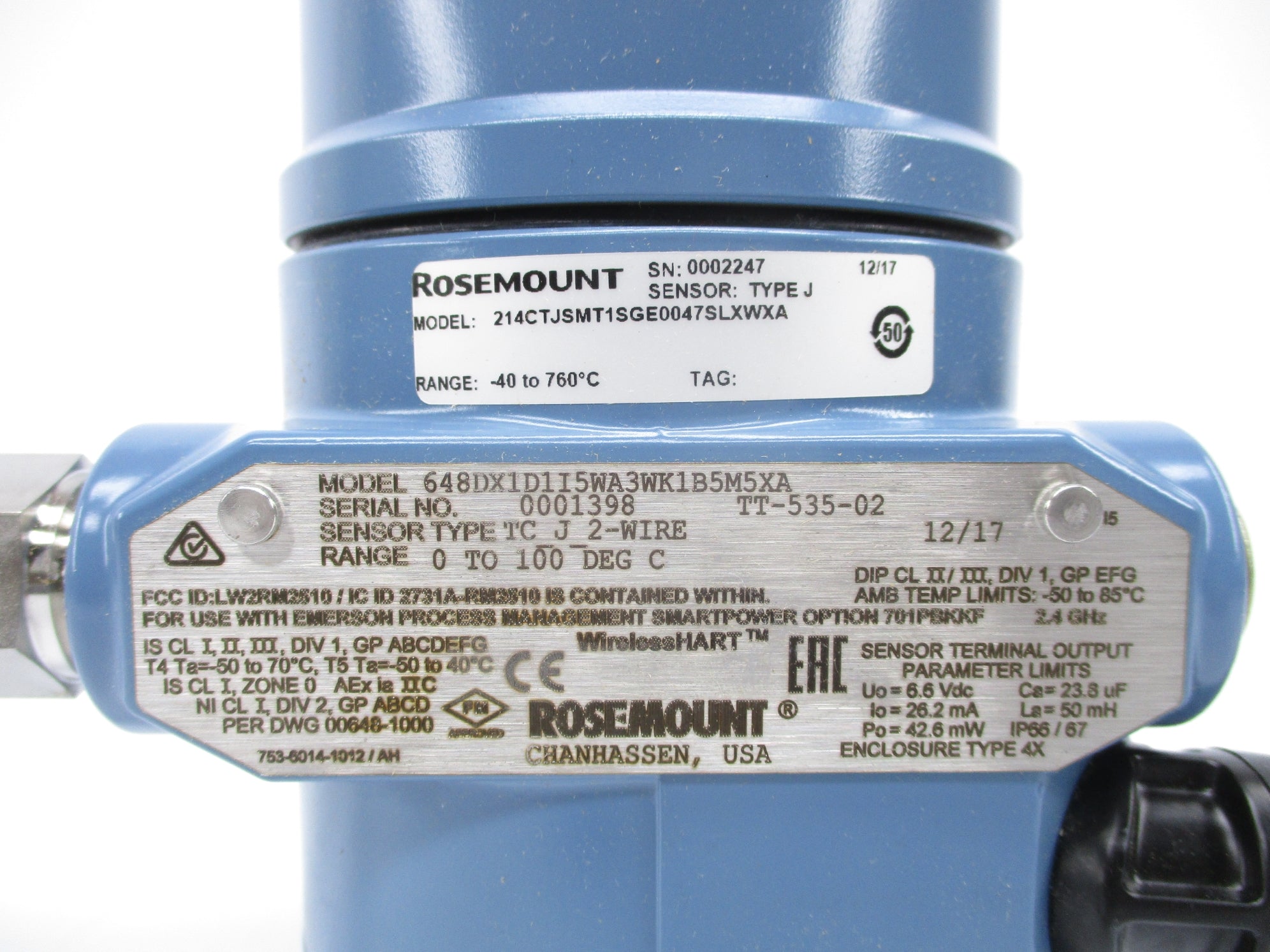ROSEMOUNT 648DX1D1I5WA3WK1B5M5XA NSNP