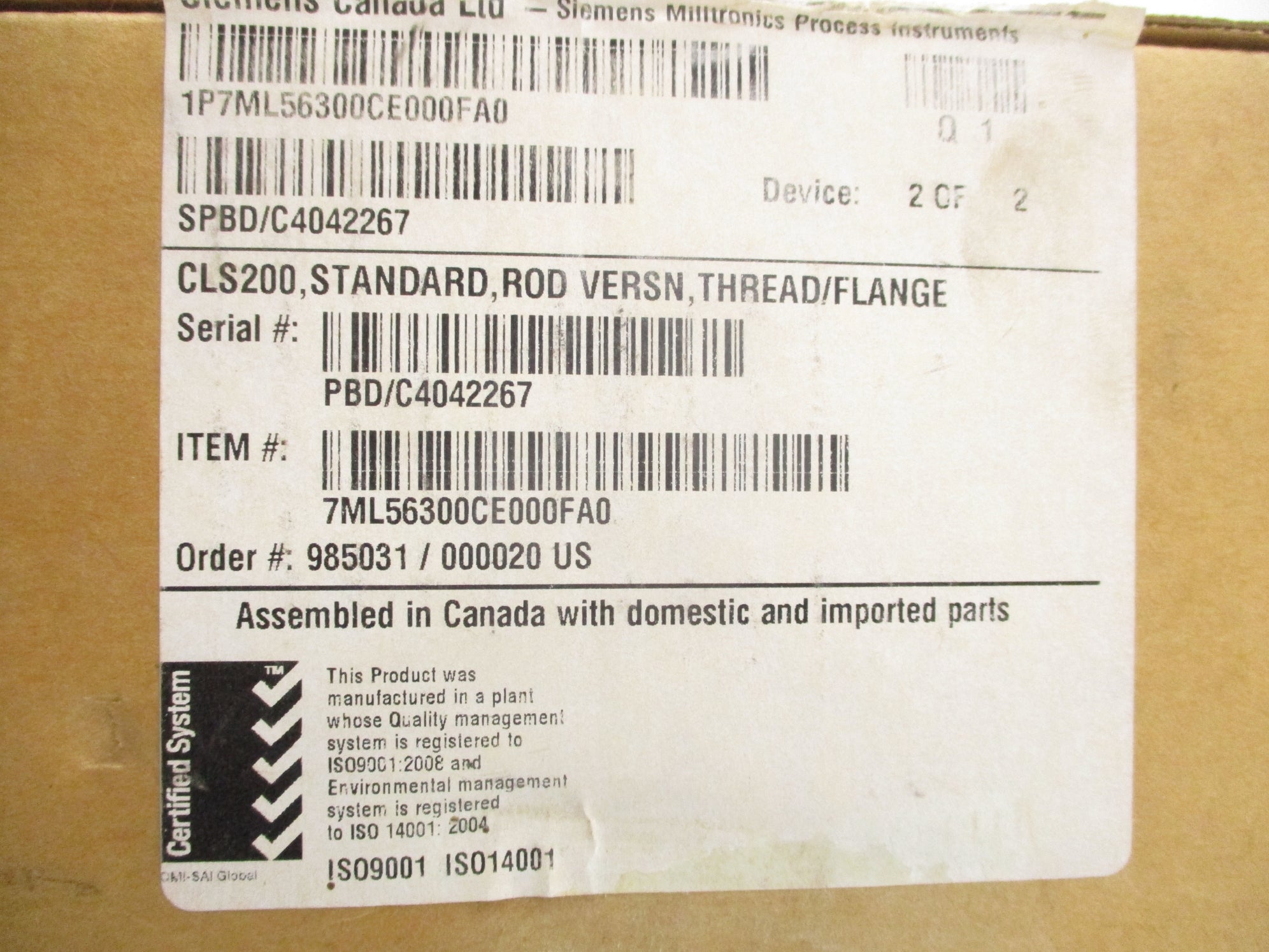 SIEMENS 7ML56300CE000FA0 NSMP