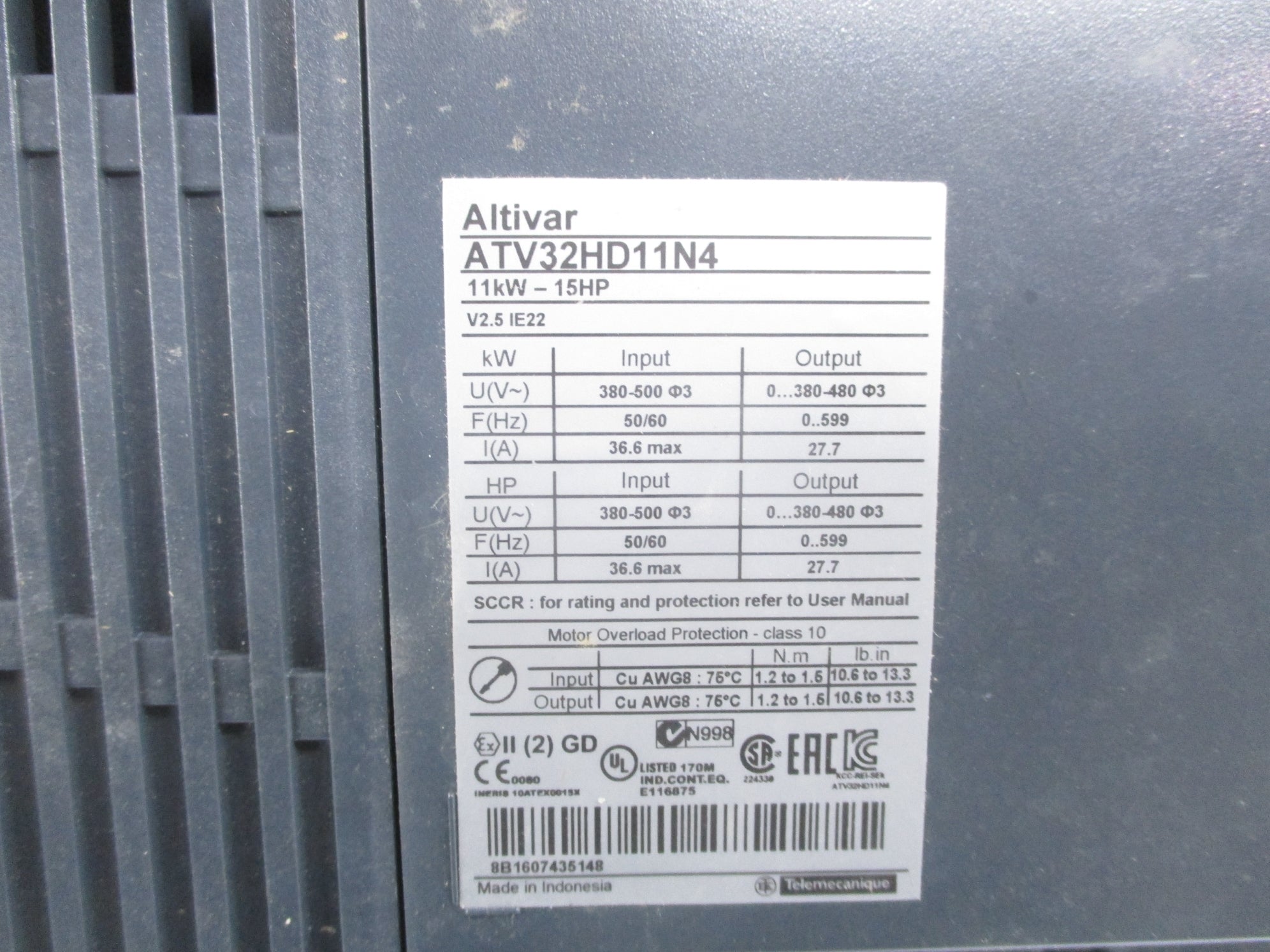 TELEMECANIQUE ATV32HD11N4 UNMP