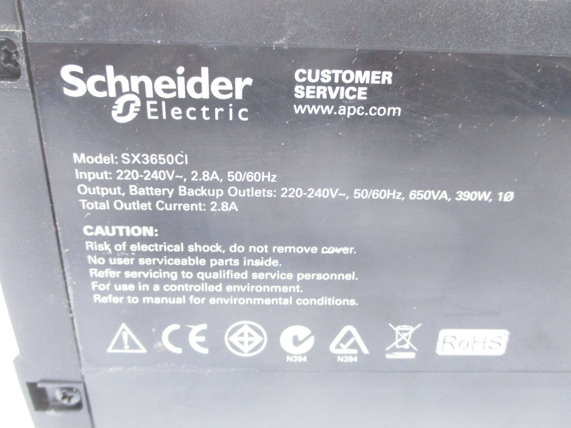 SCHNEIDER ELECTRIC SX3650CI UNMP