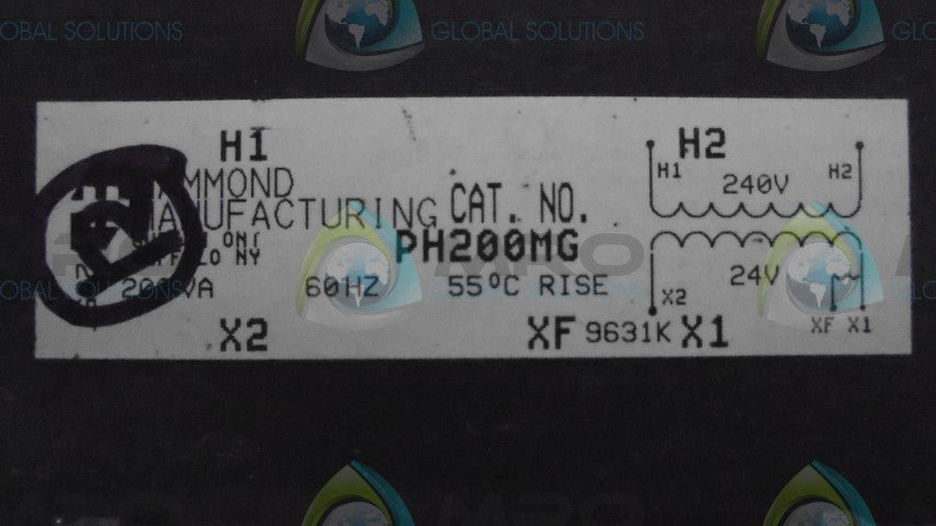 HAMMOND MANUFACTORING PH200MG INDUSTRIAL CONTROL TRANSFORMER *USED*