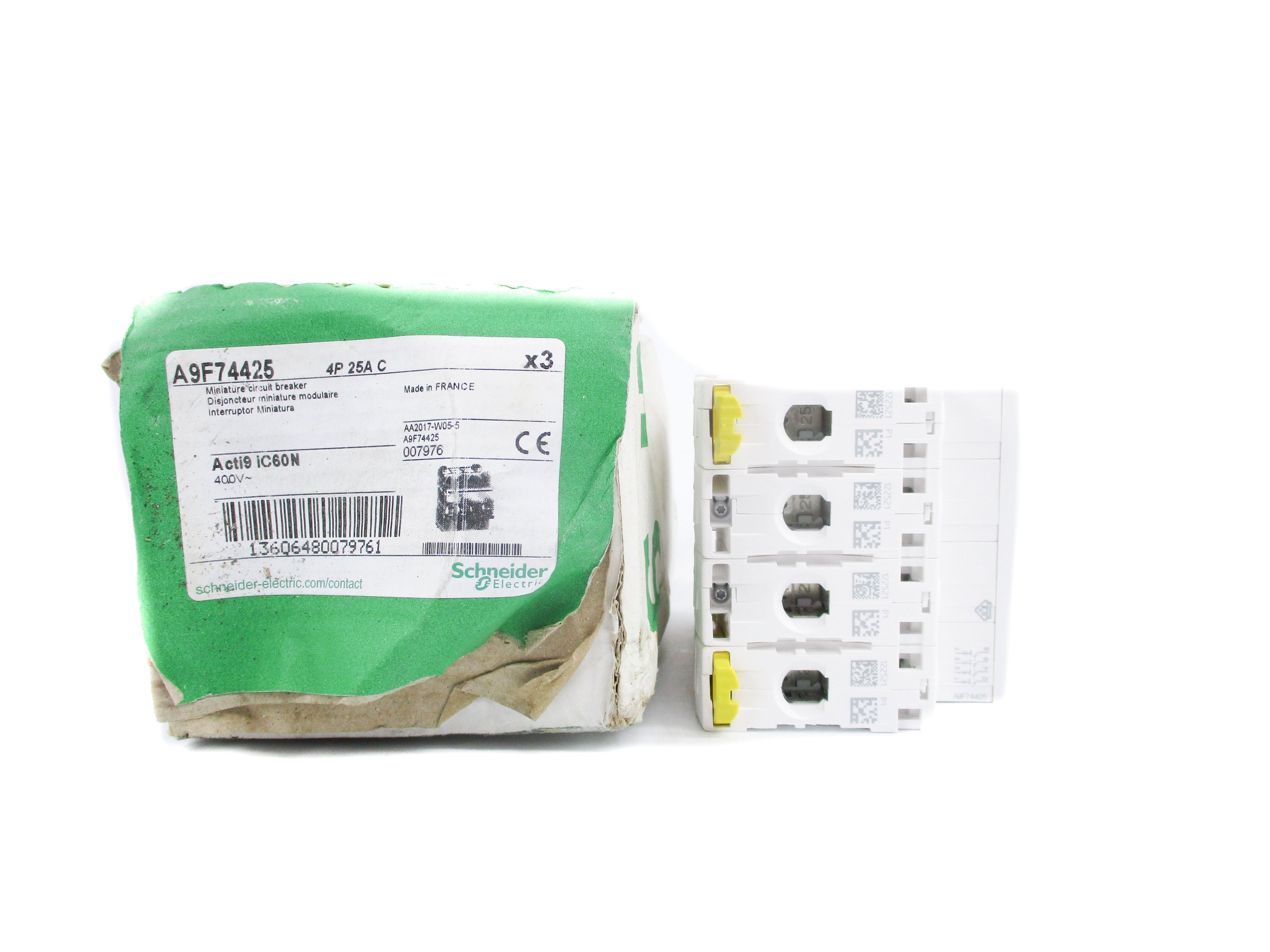 SCHNEIDER ELECTRIC A9F74425 25A 400V (PKG OF 3) NSMP