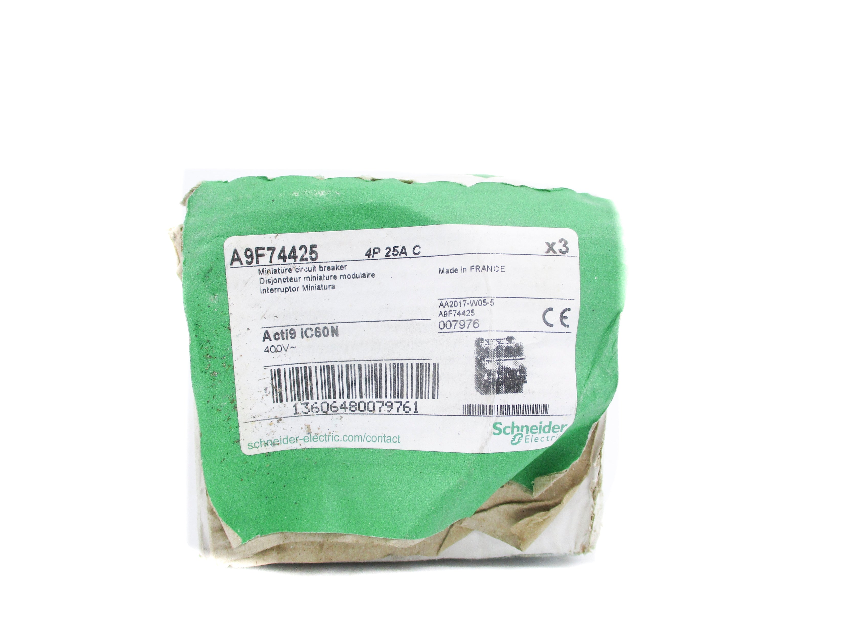 SCHNEIDER ELECTRIC A9F74425 25A 400V (PKG OF 3) NSMP