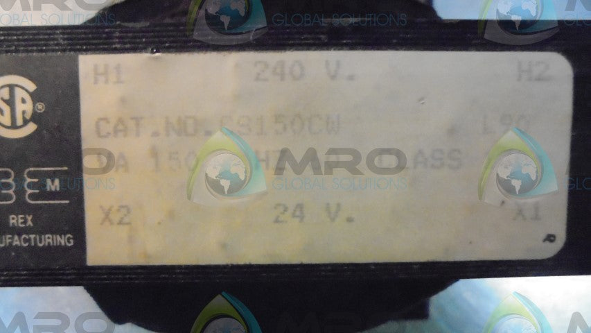 REX MANUFACTORING GS150CW TRANSFORMER *USED*