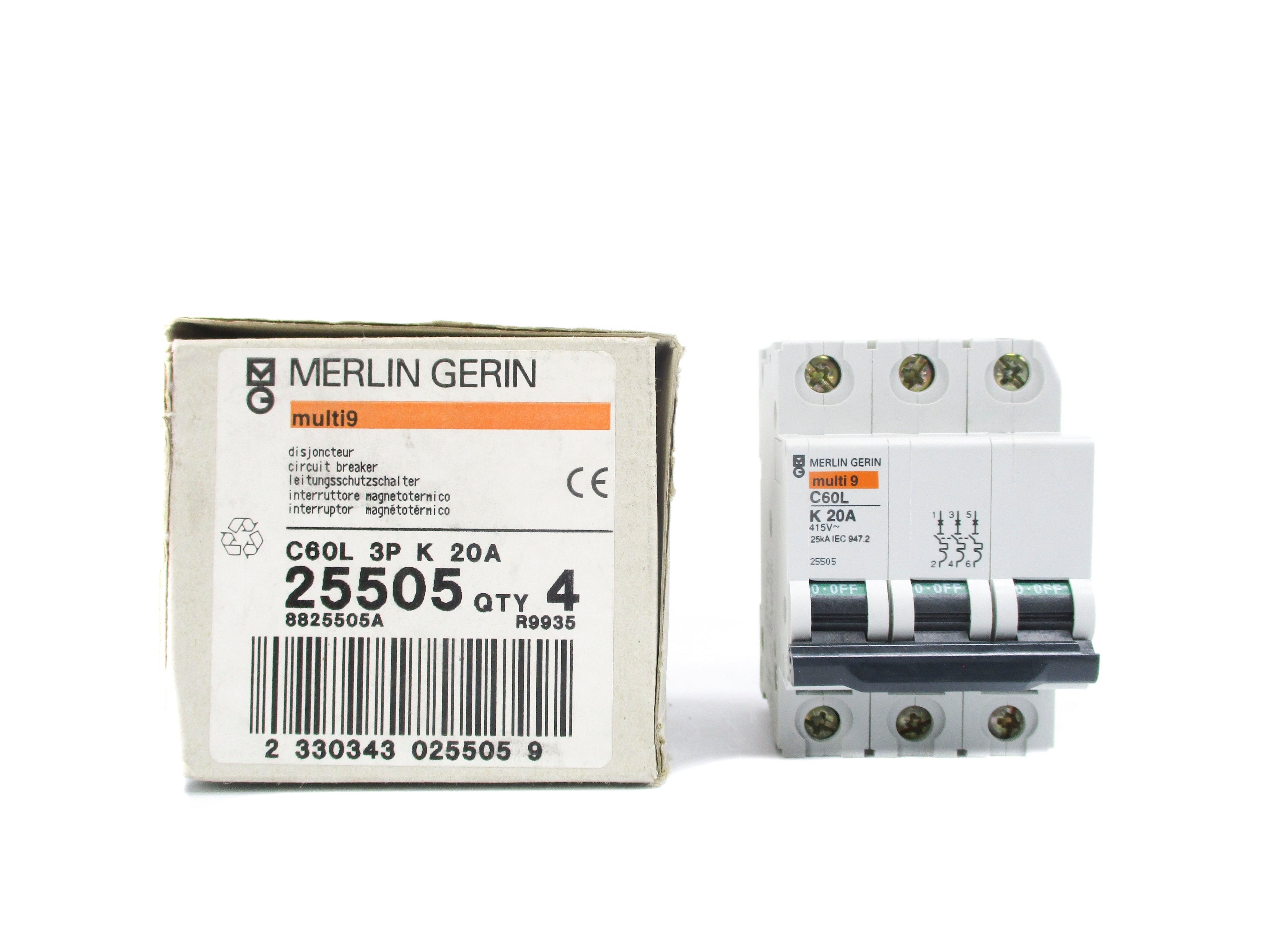 MERLIN GERIN C60L 25505 20A 415V (PKG OF 4) NSMP