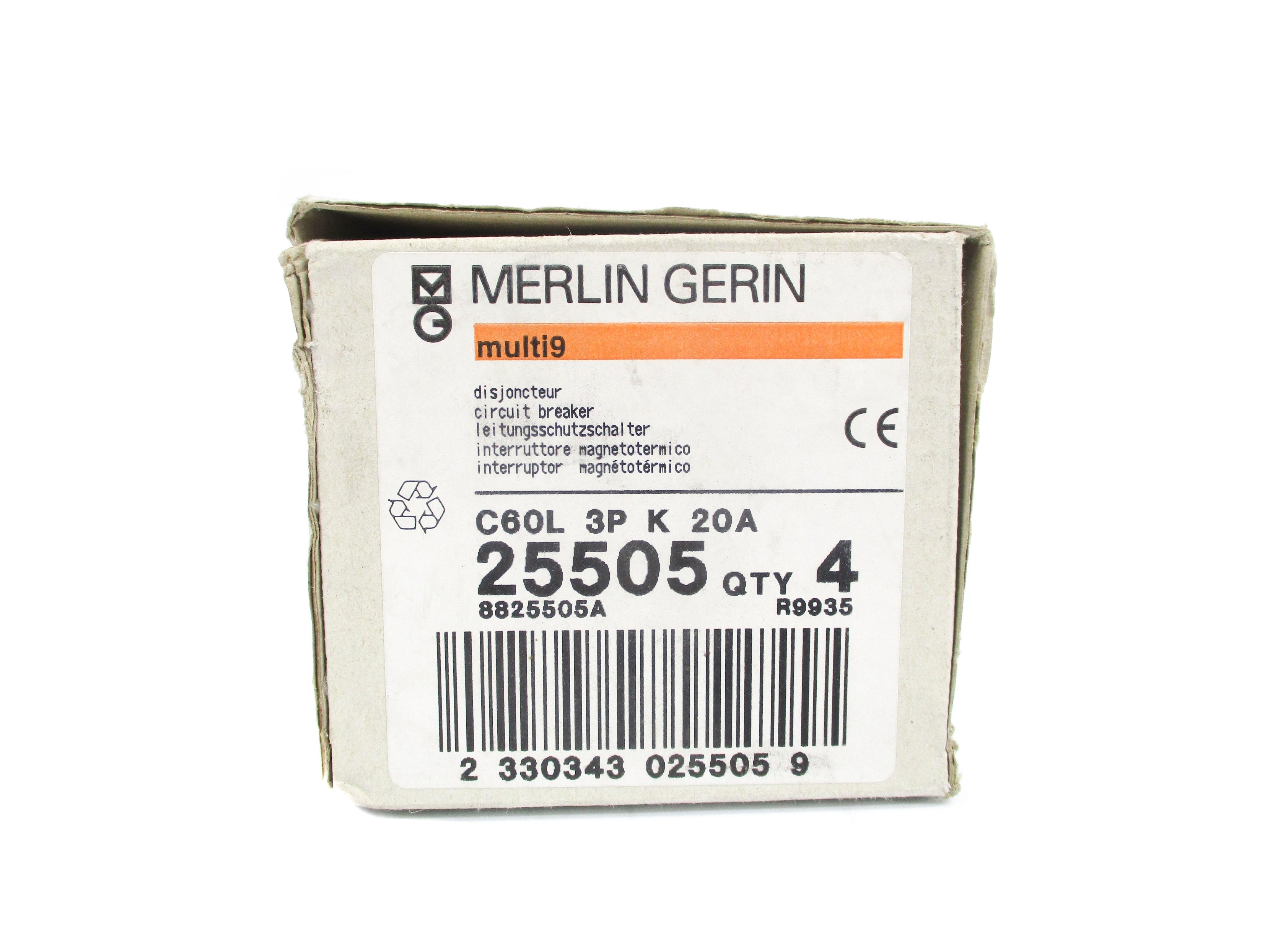 MERLIN GERIN C60L 25505 20A 415V (PKG OF 4) NSMP