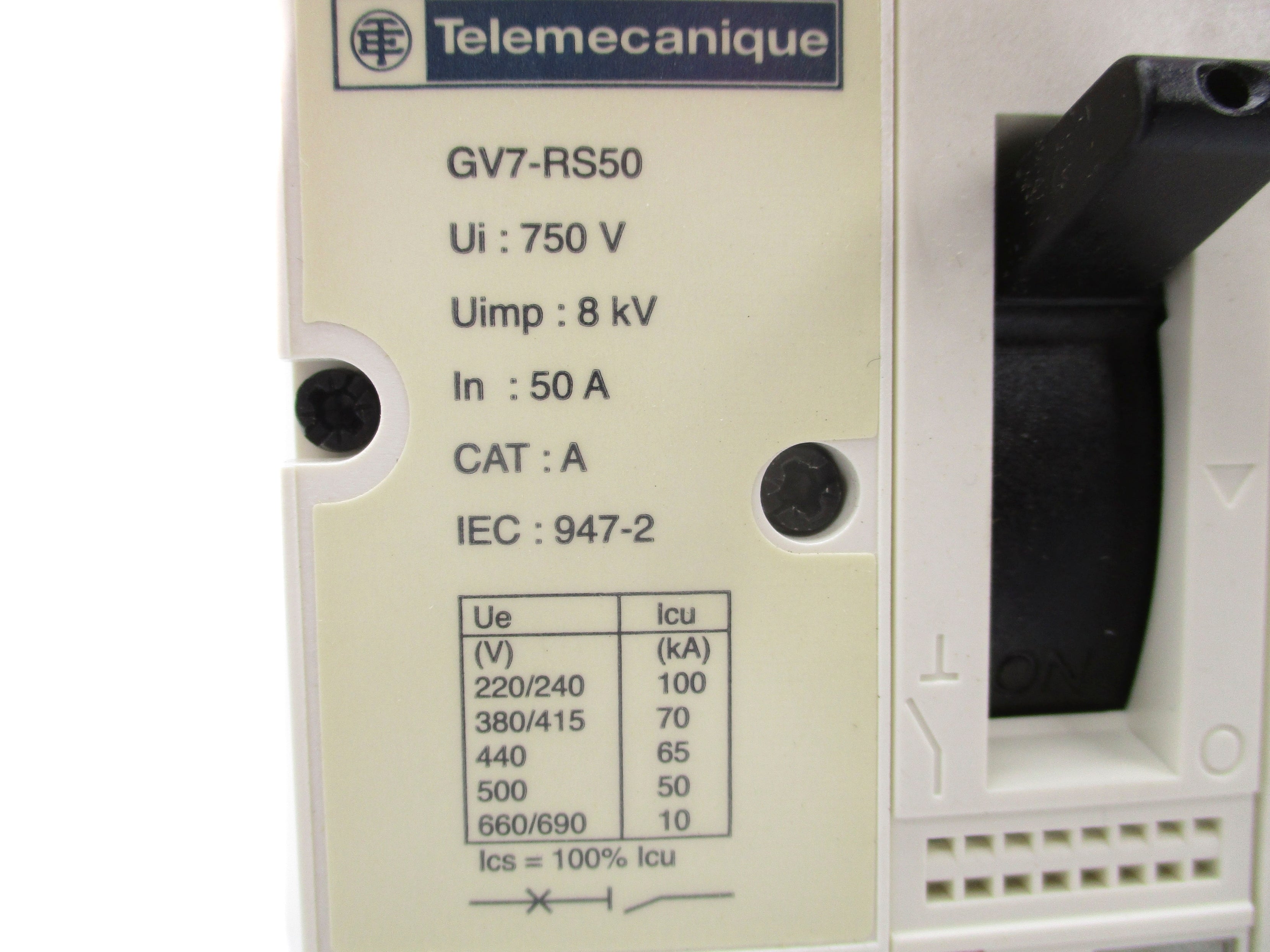 TELEMECANIQUE GV7-RS50 50A 750V NSNP