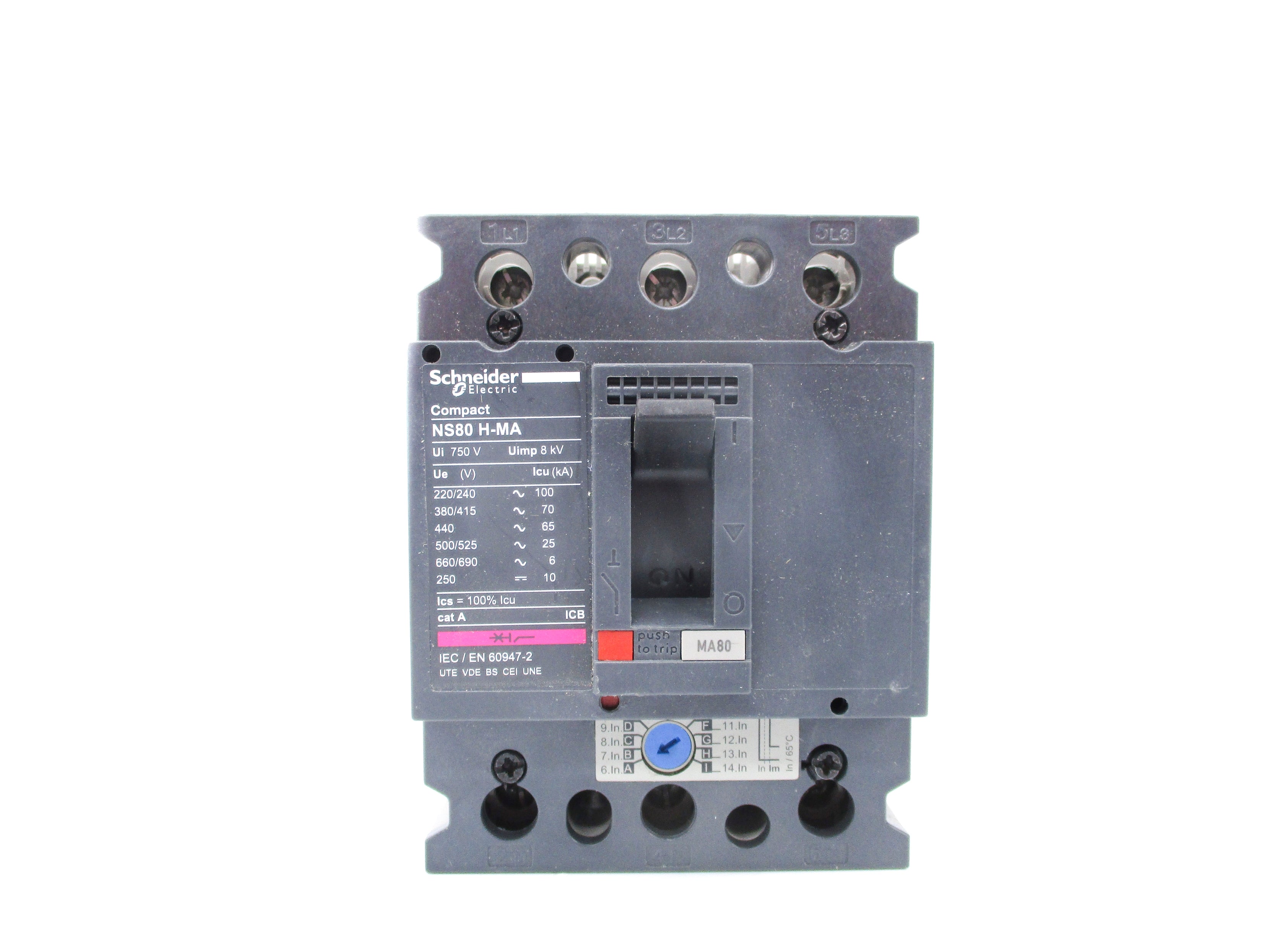 SCHNEIDER ELECTRIC NS80H-MA 80A 750V UNMP