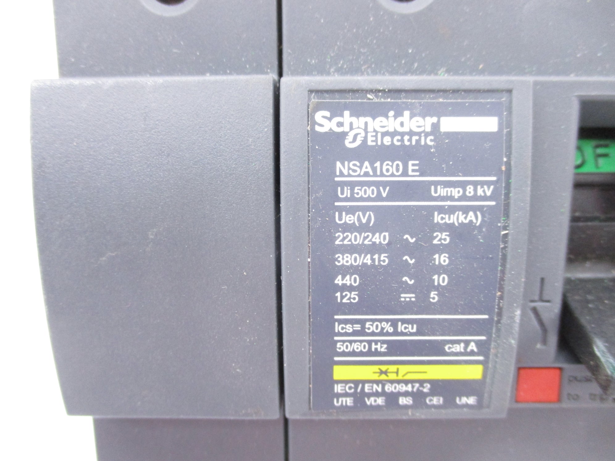 SCHNEIDER ELECTRIC NSA160E 160A 500V UNMP
