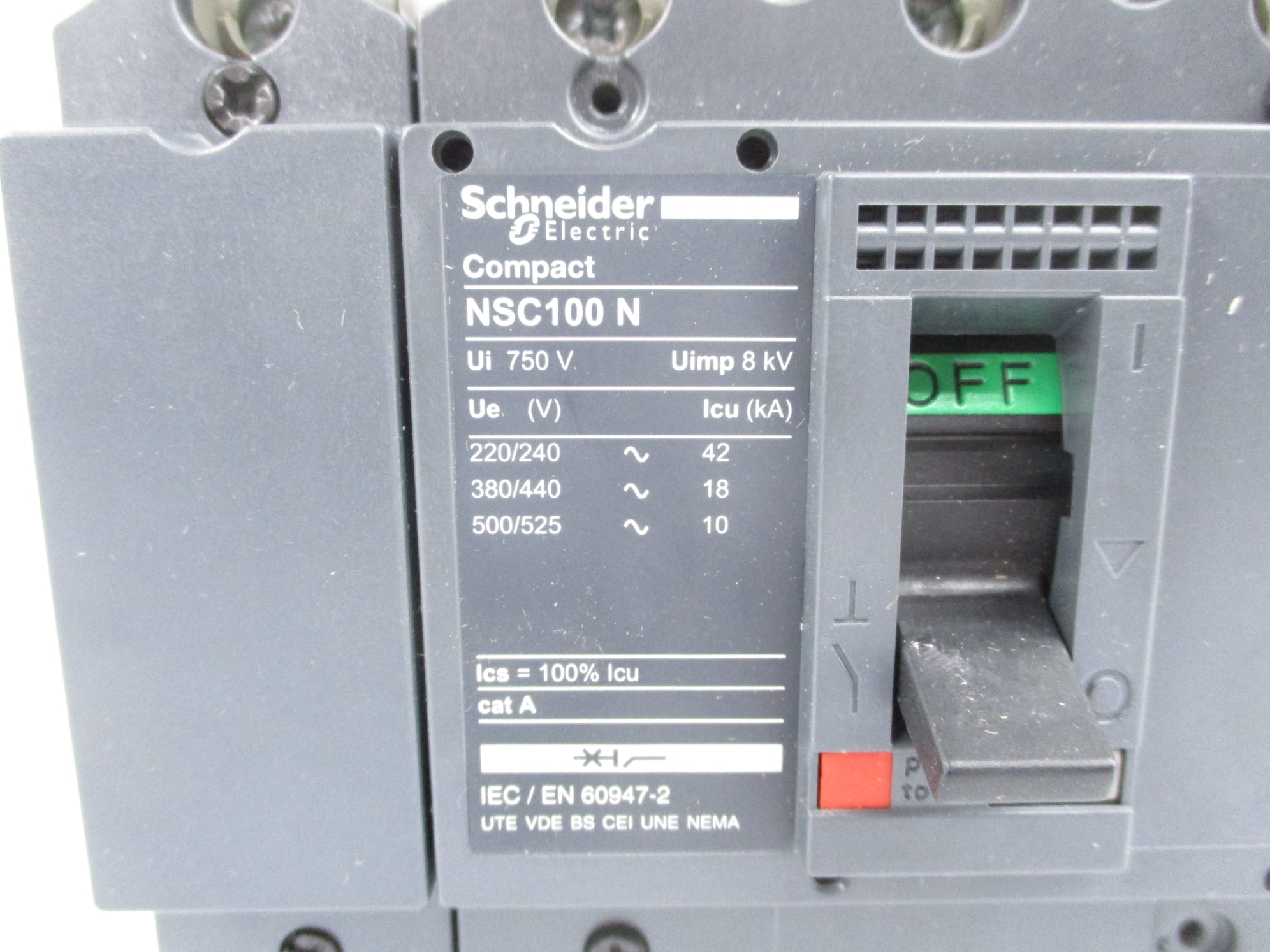 SCHNEIDER ELECTRIC NSC100N 100A 750V UNMP