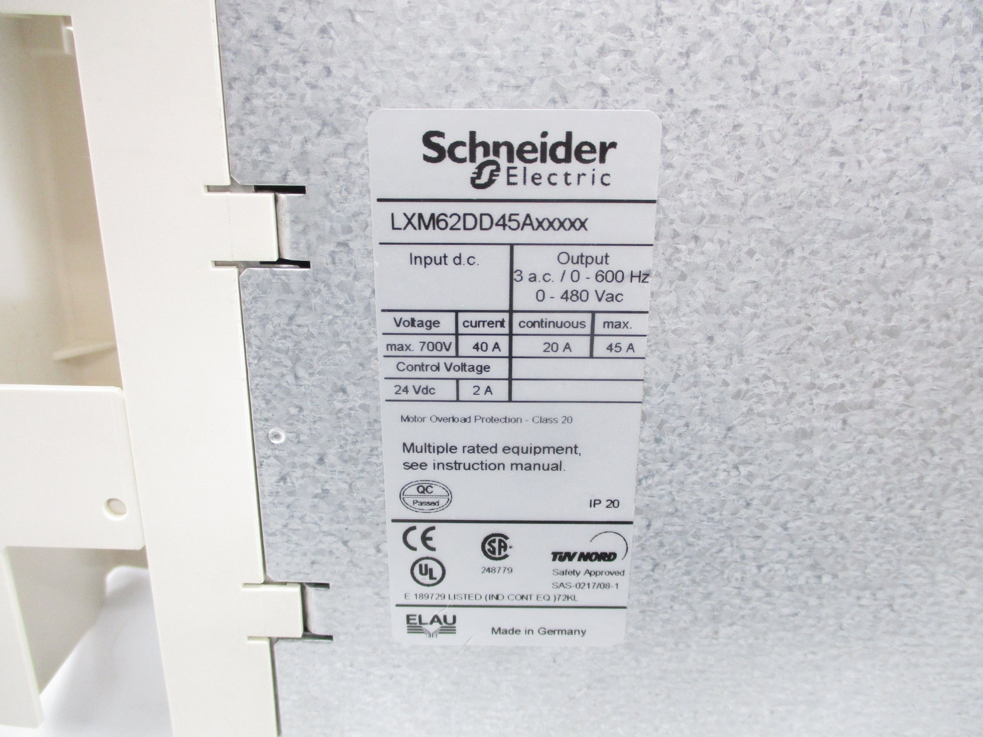 SCHNEIDER ELECTRIC LXM62DD45A21000 UNMP