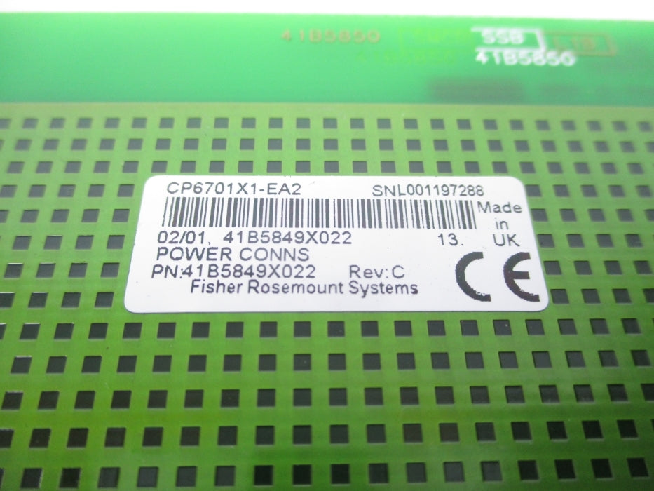 FISHER ROSEMOUNT CP6701X1-EA2 41B5849X022 REV. C UNMP