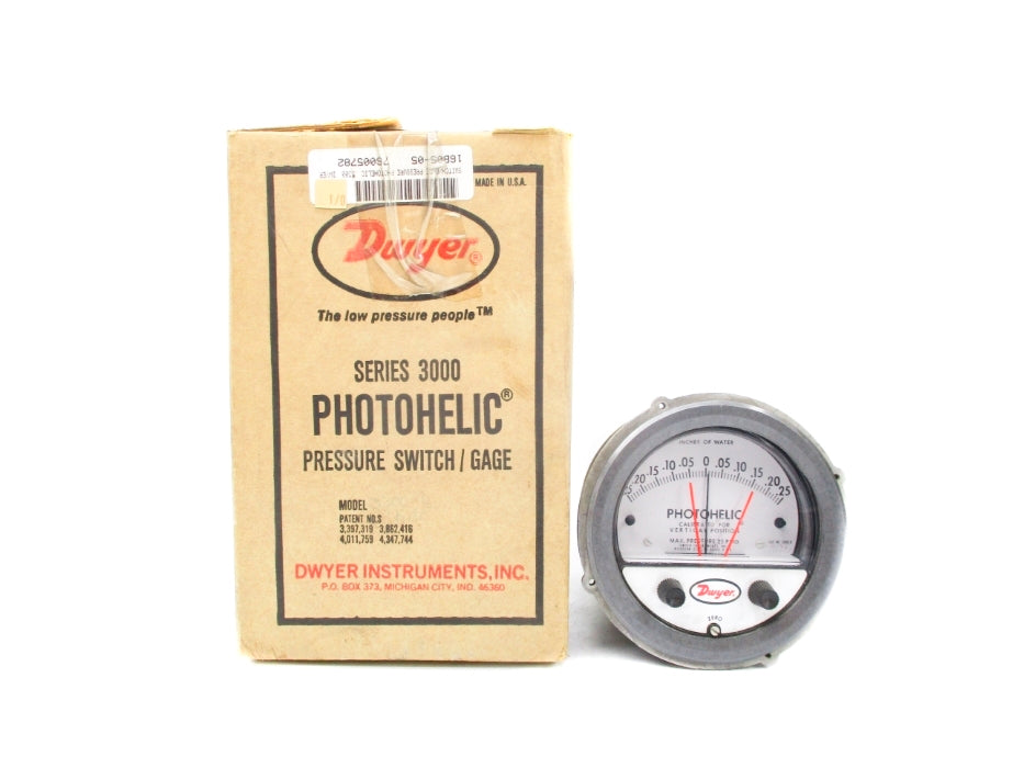 DWYER 3300-0 .25-.05IN 0-.25IN 25PSI NSMP