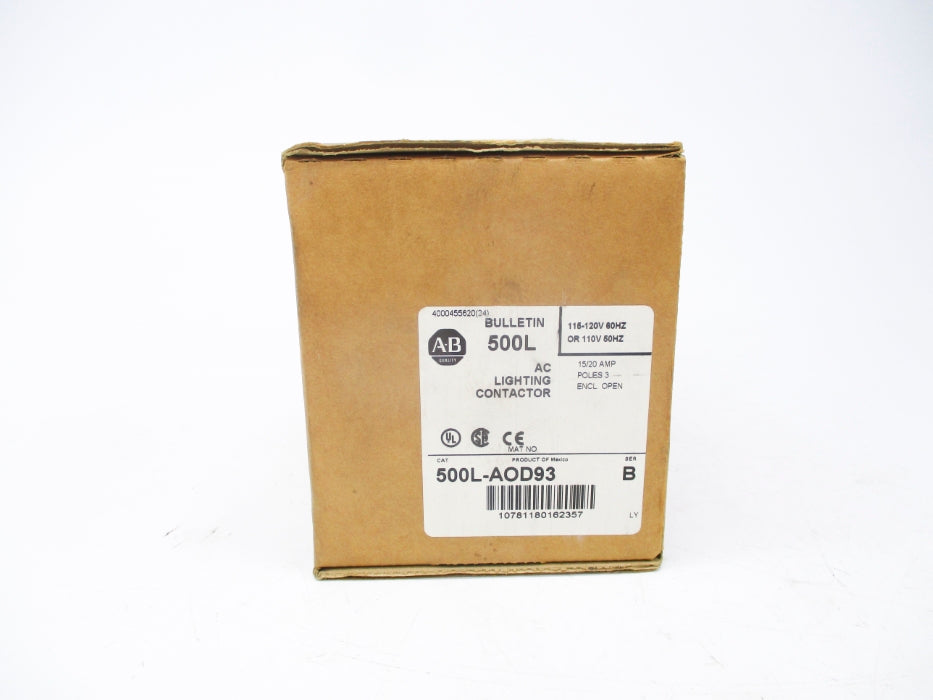 INDUSTRIAL SPARE PART 500L-AOD93 SER. B 115-120/110V 15/20A (BR/WH) NSMP
