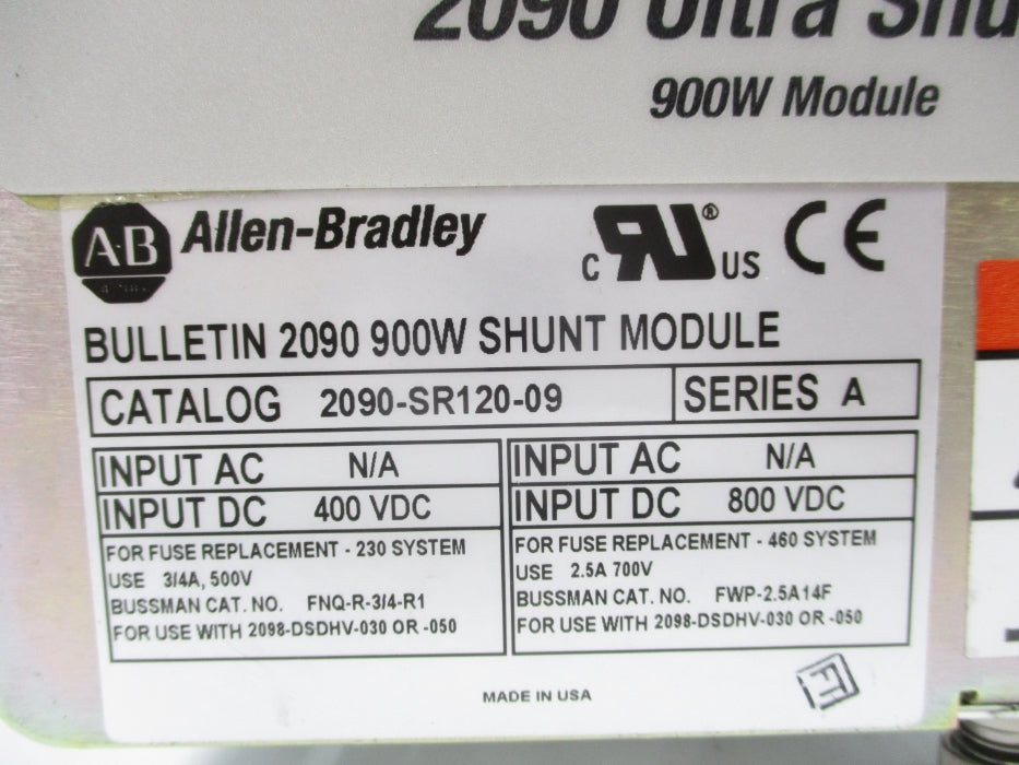 ALLEN BRADLEY 2090-SR120-09 SER. A NSNP