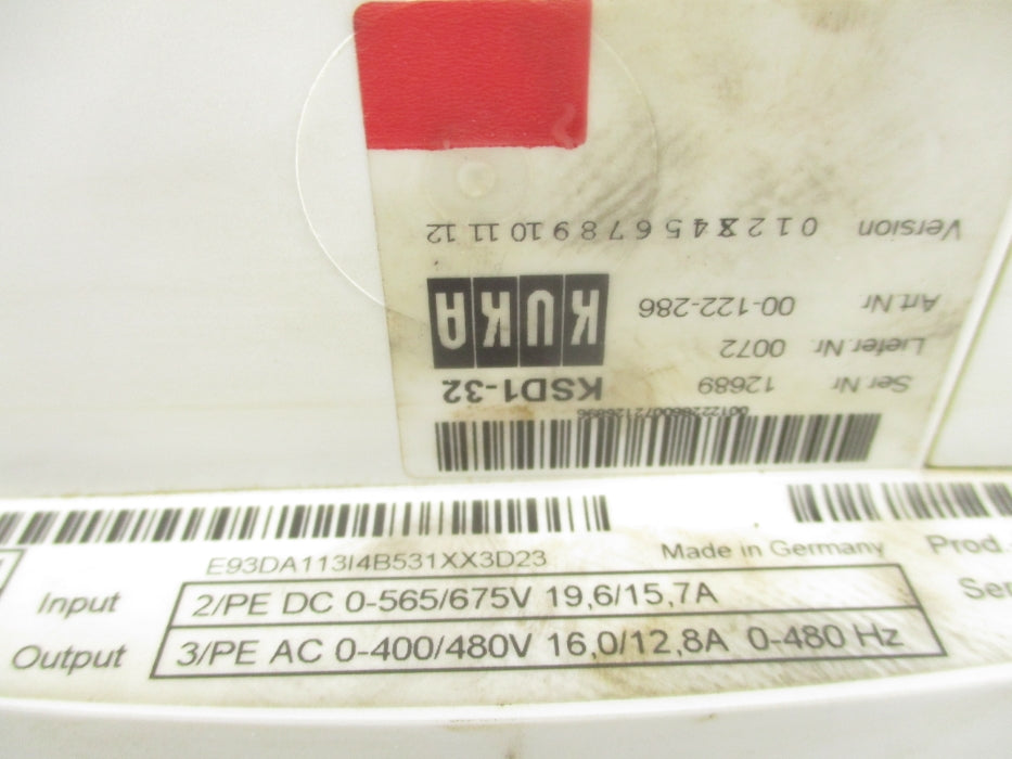 KUKA KSD1-32 E93DA113I4B531XX3D23 UNMP