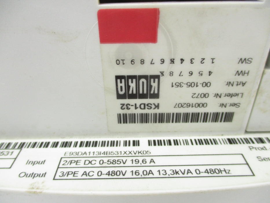 KUKA KSD1-32 E93DA113I4531XXVK05 UNMP