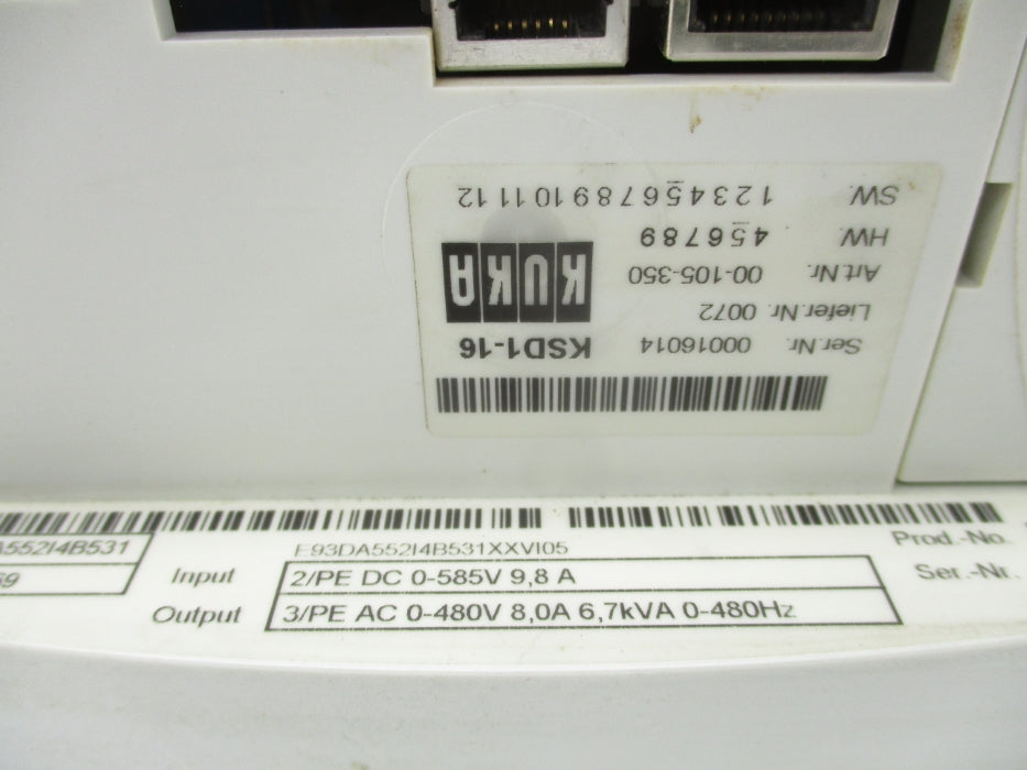 KUKA KSD1-16 E93DA552I4B531XXVI05 UNMP