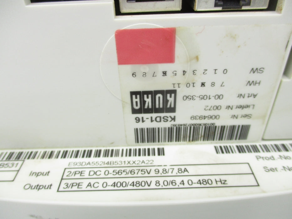 KUKA KSD1-16 E93DA552I4B531XX2A22 UNMP
